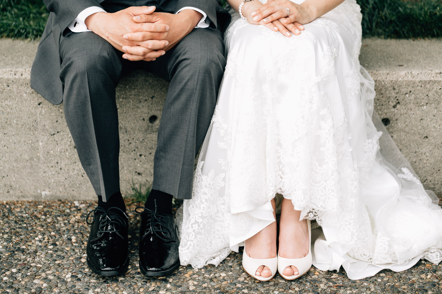 wedding shoes portraits bride and groom in yaletown roundhouse vancouver bc photography