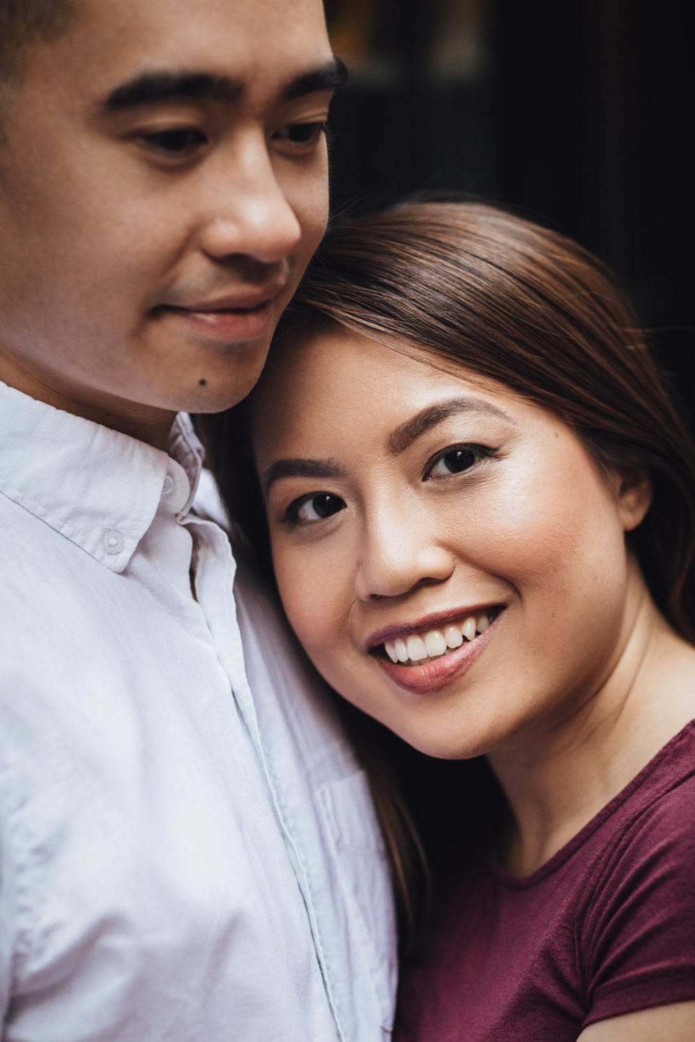 engagement portraits in gastown vancouver bc