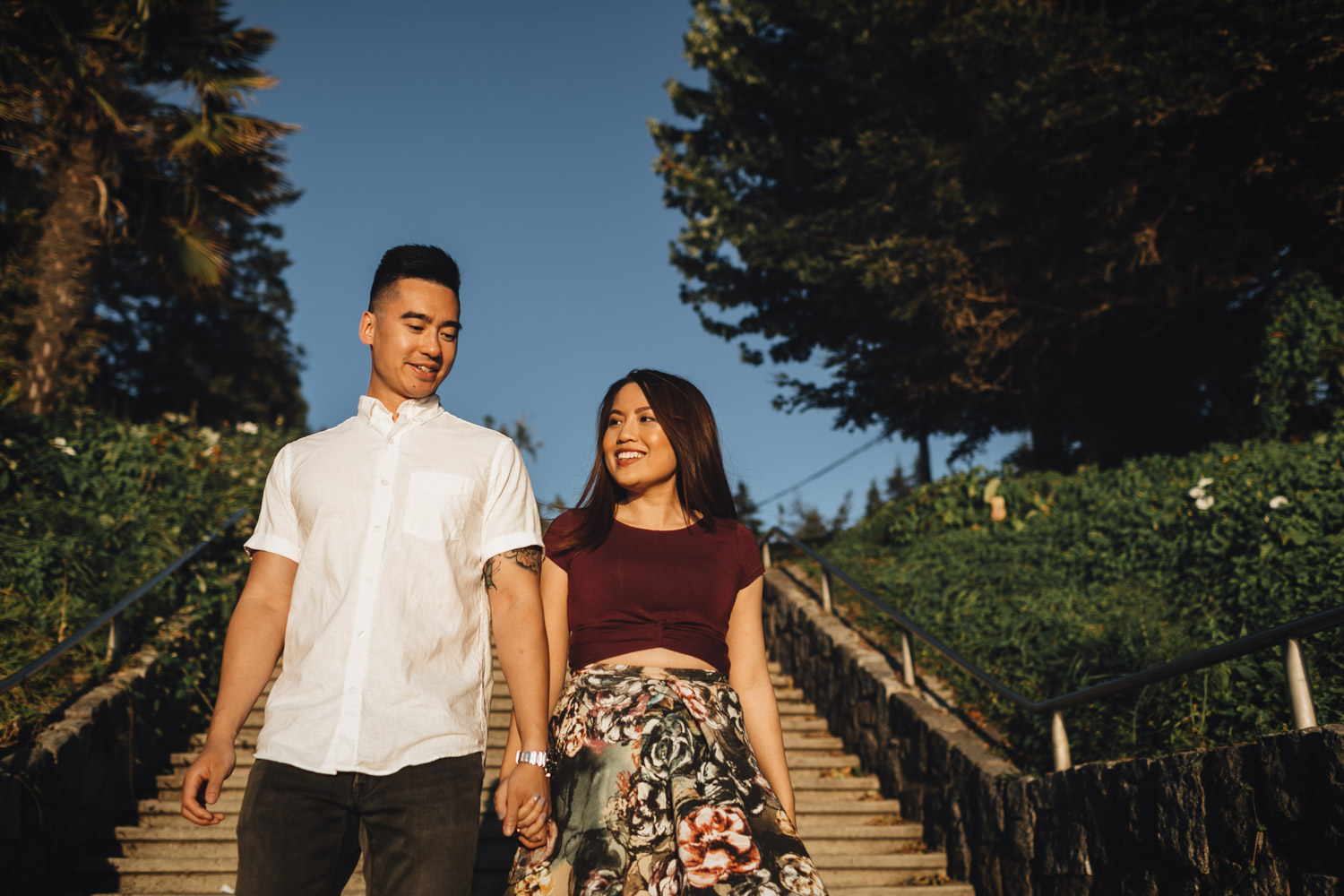 third beach stanley park engagement candid photographer