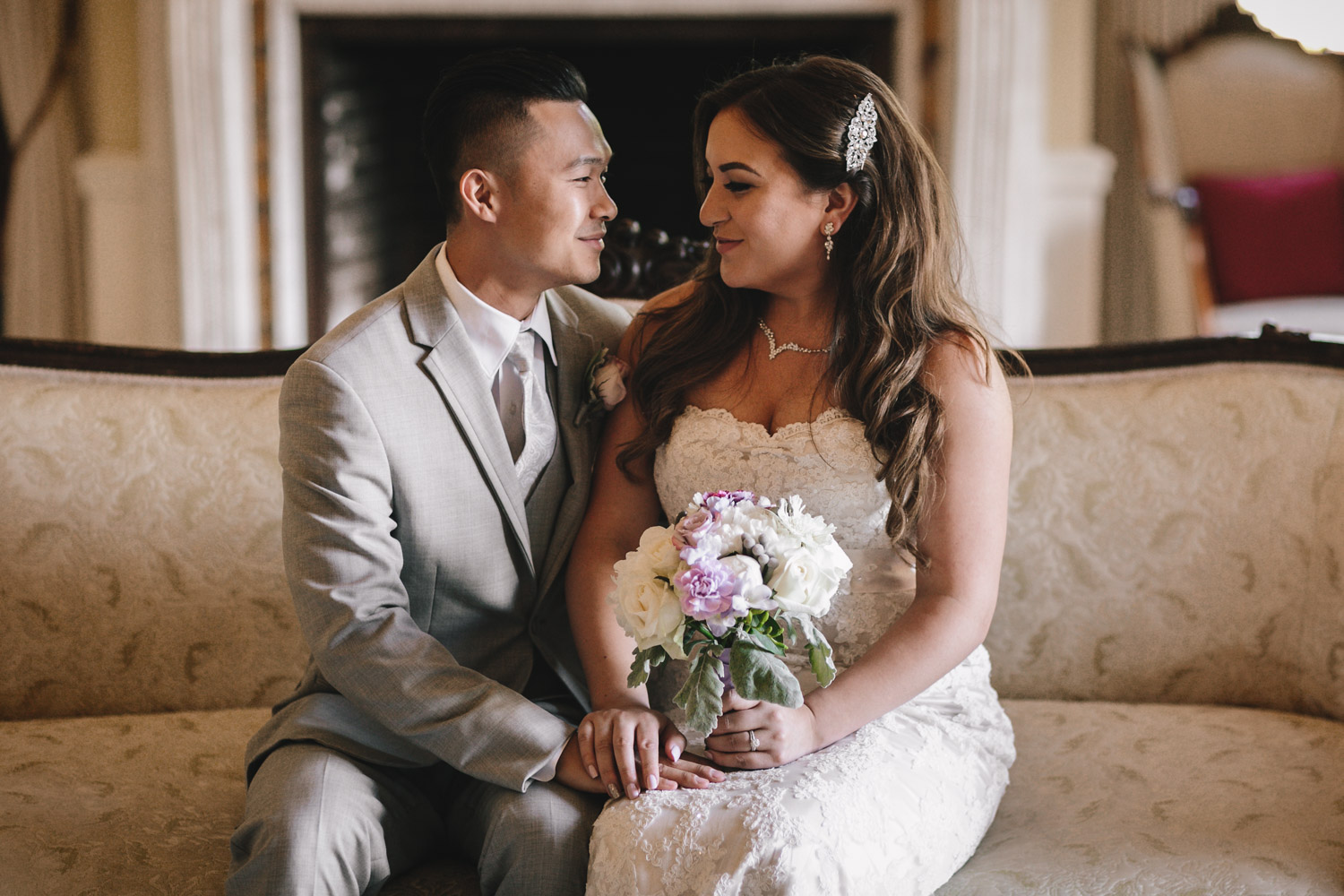 bride and groom at hycroft in vancouver bc wedding photography