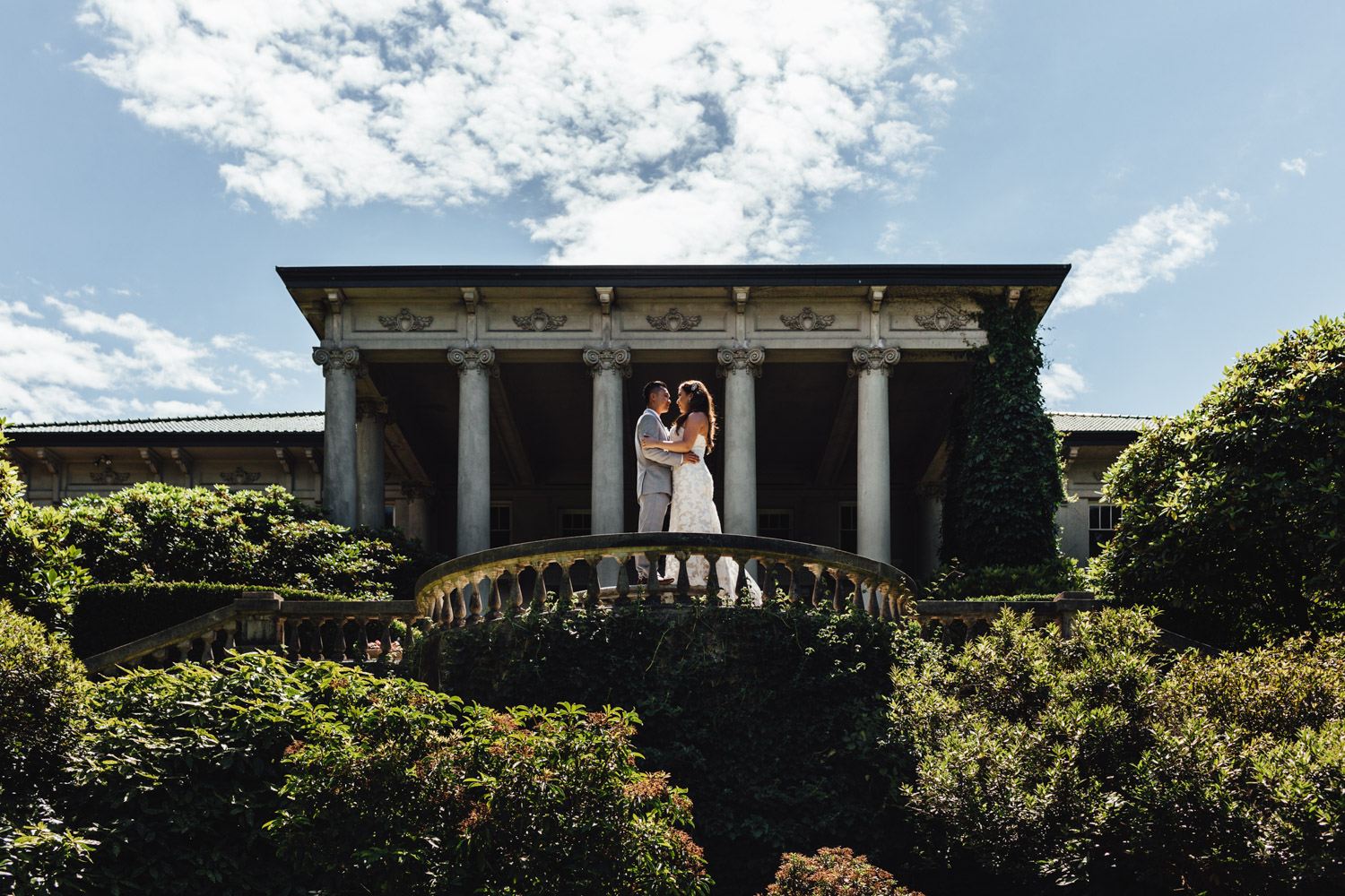 vancouver wedding photography bride and groom at hycroft