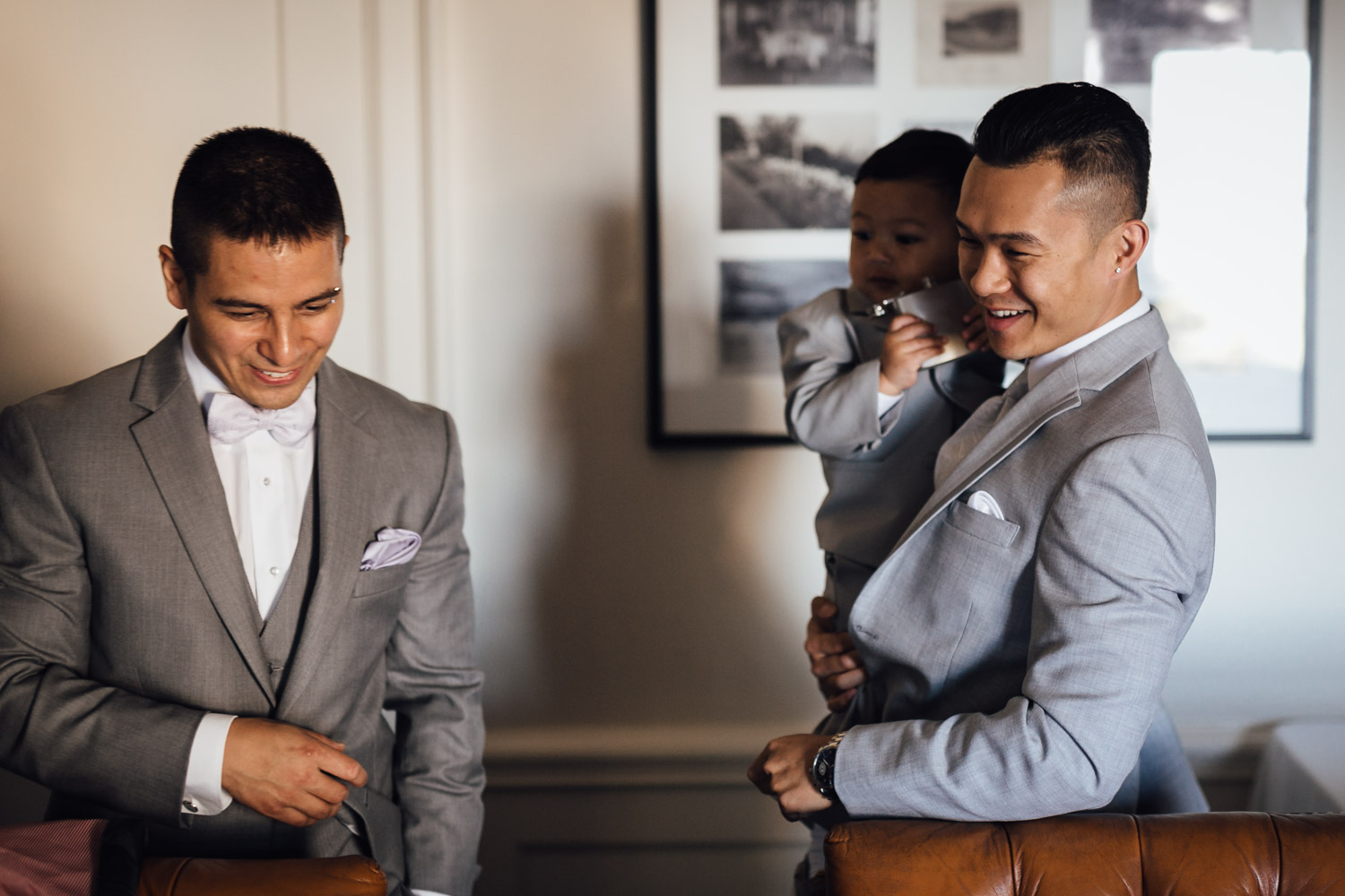 groom at hycroft for wedding in vancouver bc