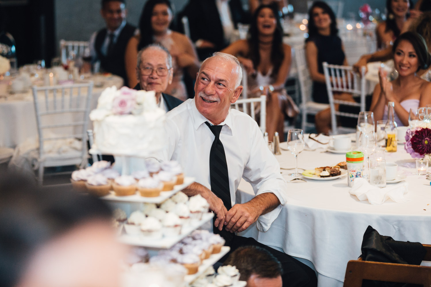 reception speeches at pinnacle by the pier wedding reception in north vancouver photography
