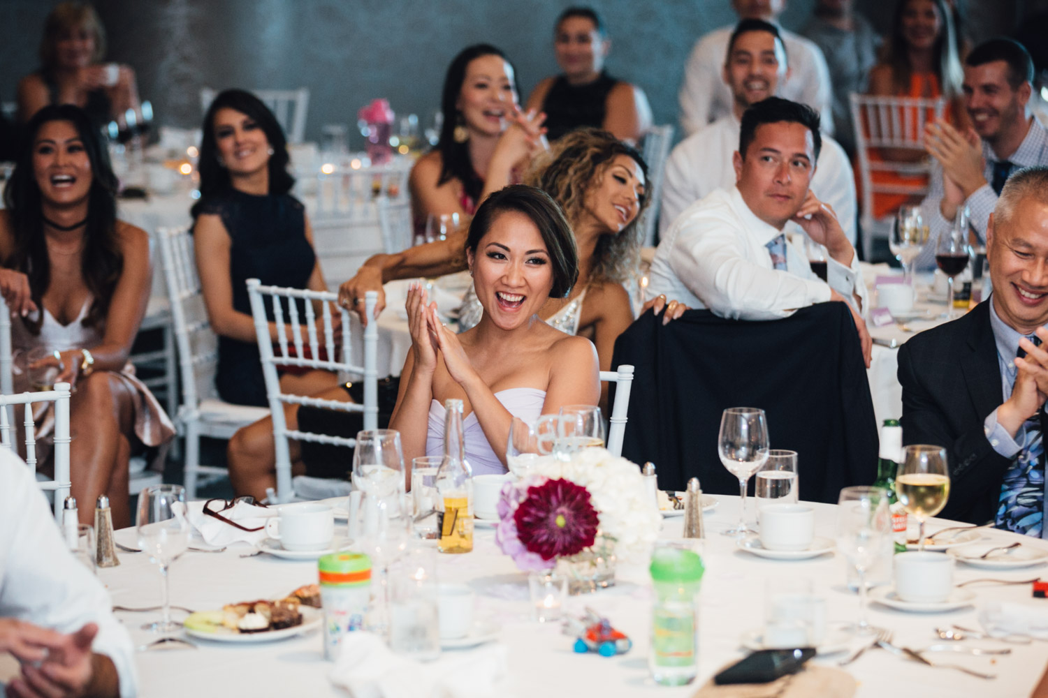 reception speeches at pinnacle by the pier wedding reception in north vancouver photography