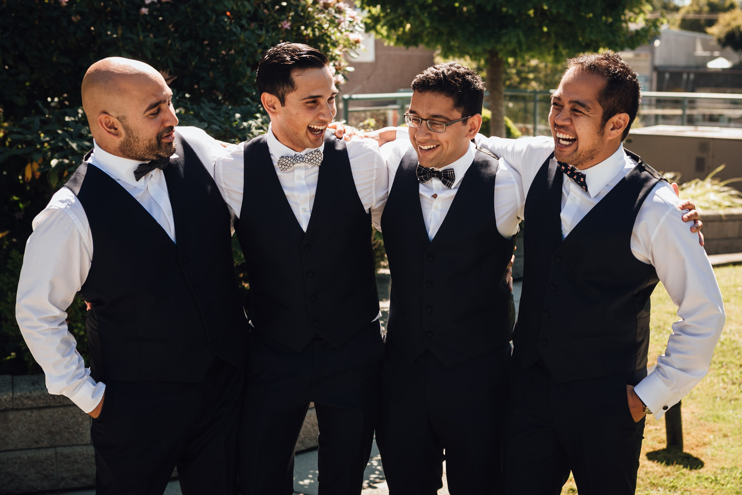 vancouver wedding photography groom interaction vsco