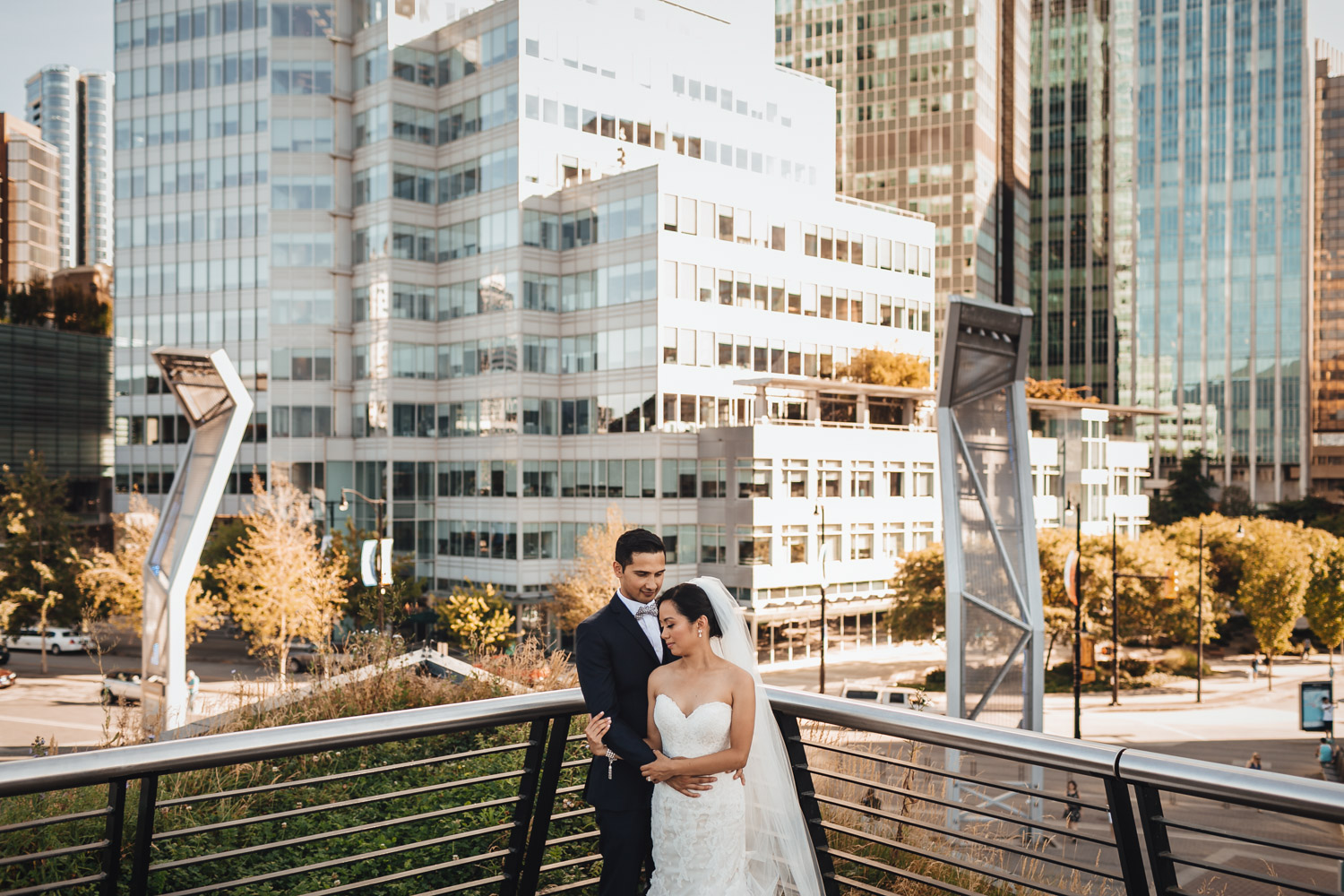 cactus club rooftop vancouver coal harbour wedding photography