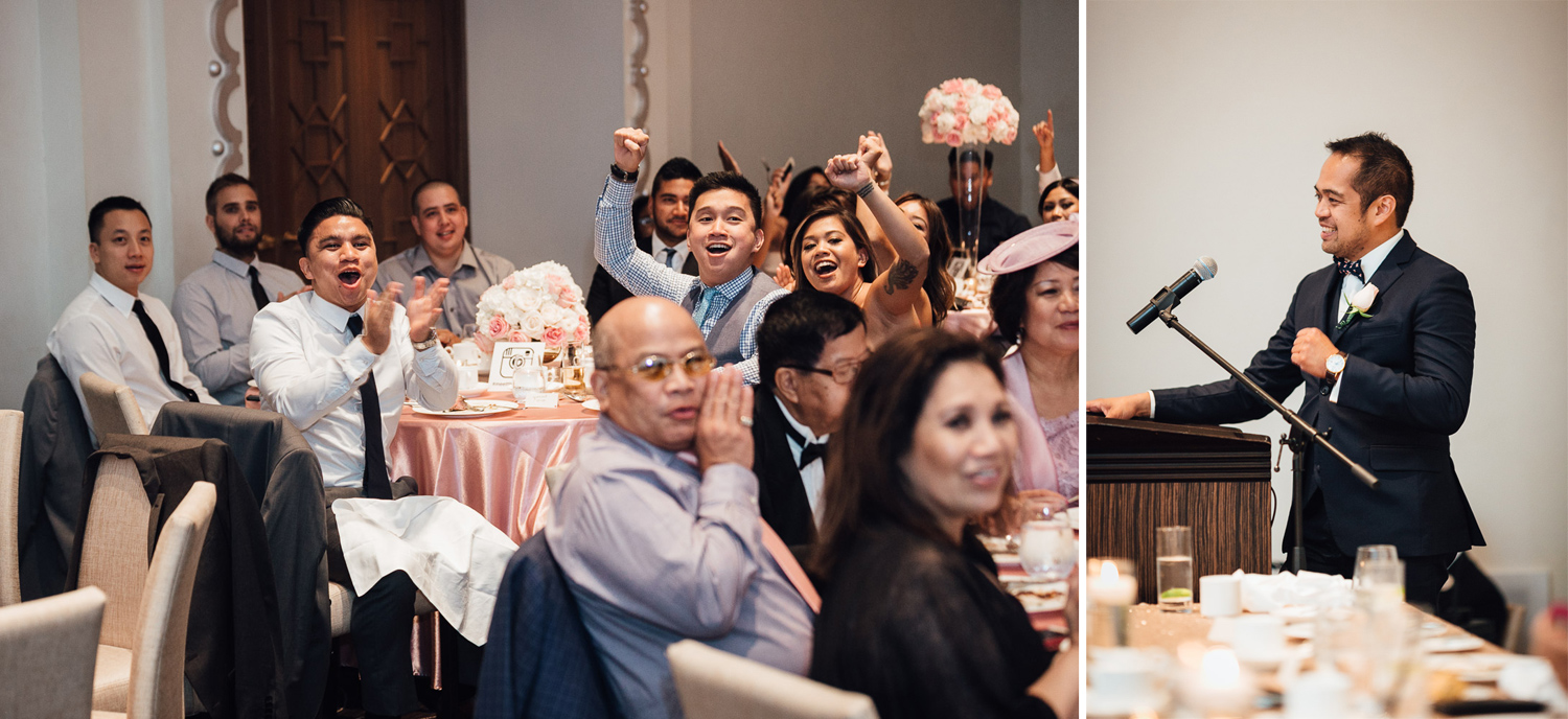 speeches wedding reception at hotel georgia rosewood vancouver bc