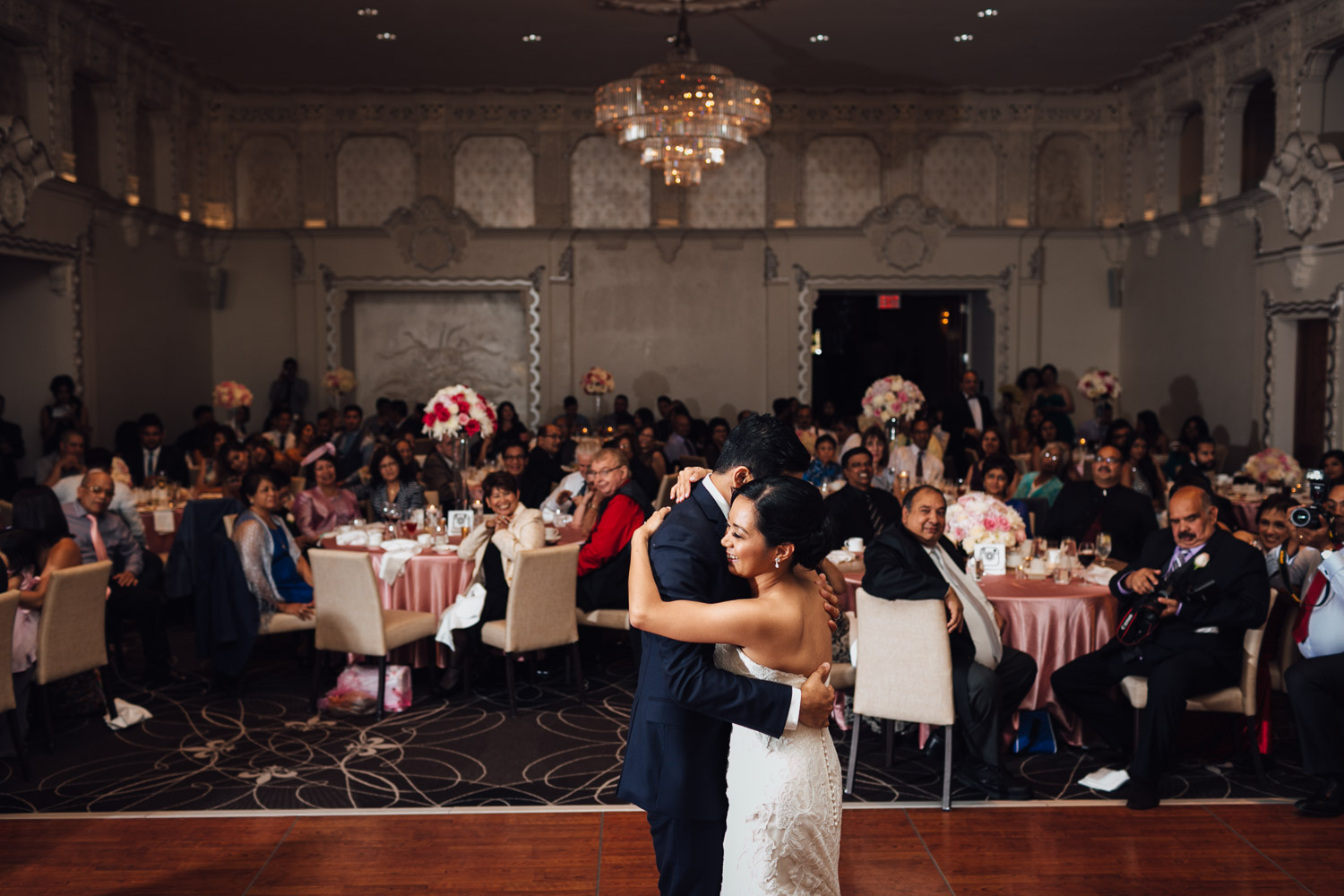 rosewood hotel georgia wedding reception photography in vancouver bc first dance