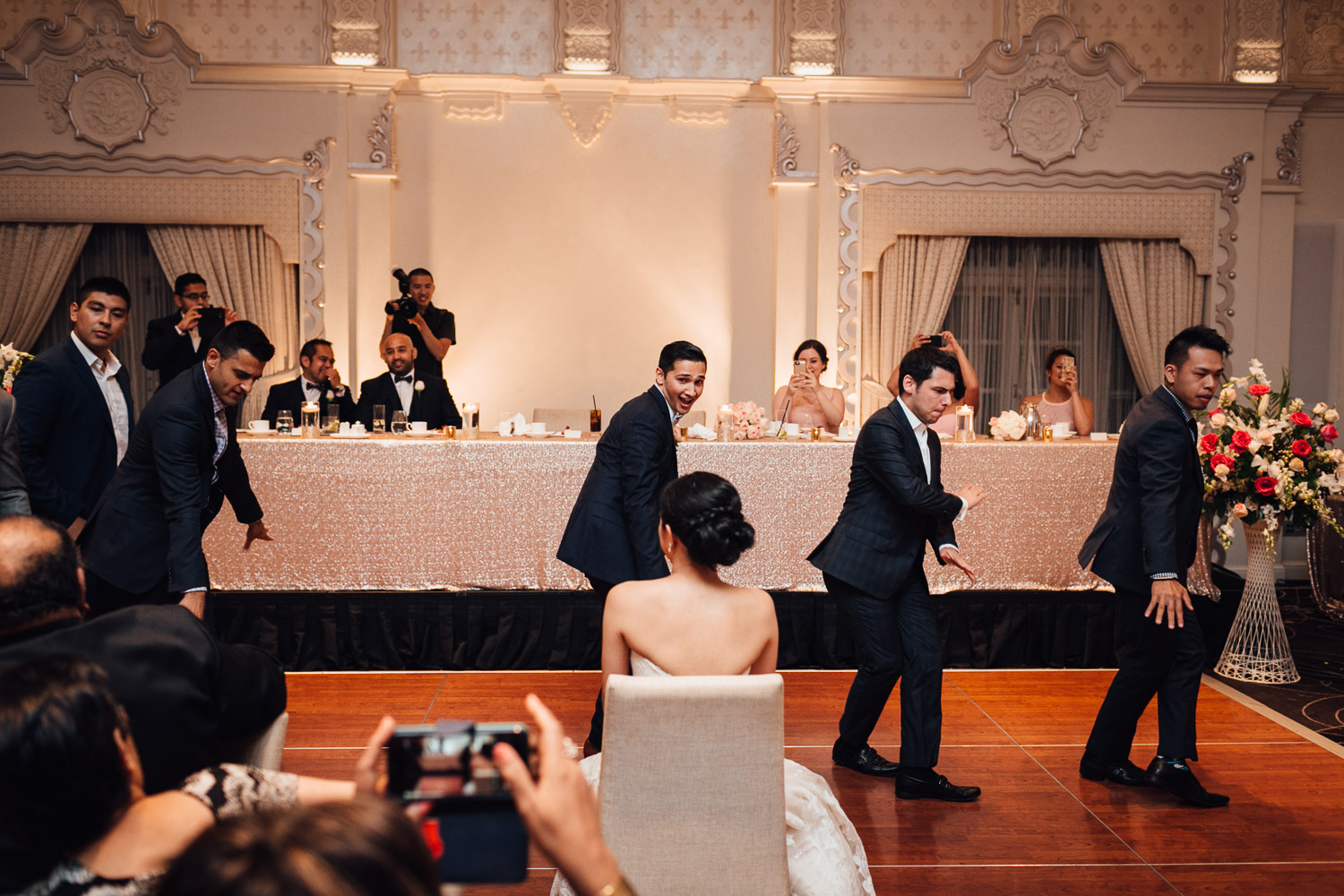 rosewood hotel georgia wedding reception photography in vancouver bc