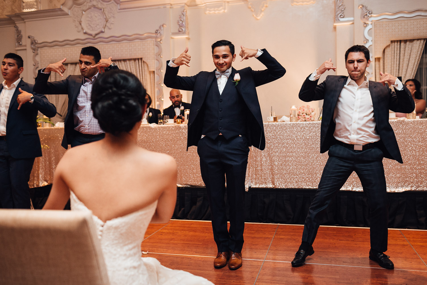 rosewood hotel georgia wedding reception photography in vancouver bc