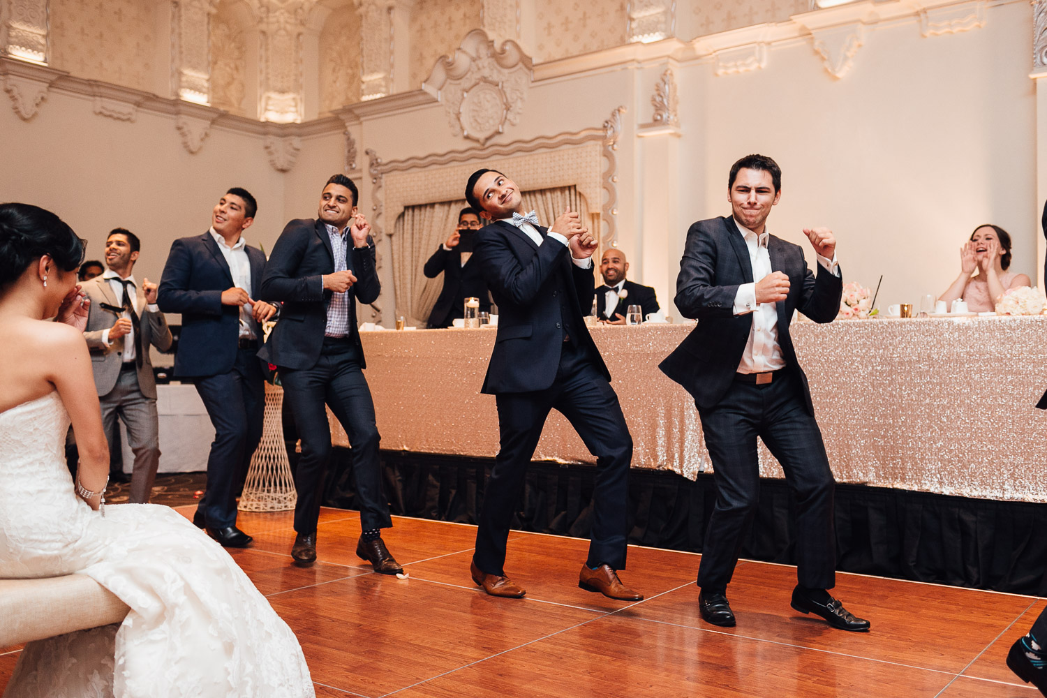 rosewood hotel georgia wedding reception photography in vancouver bc