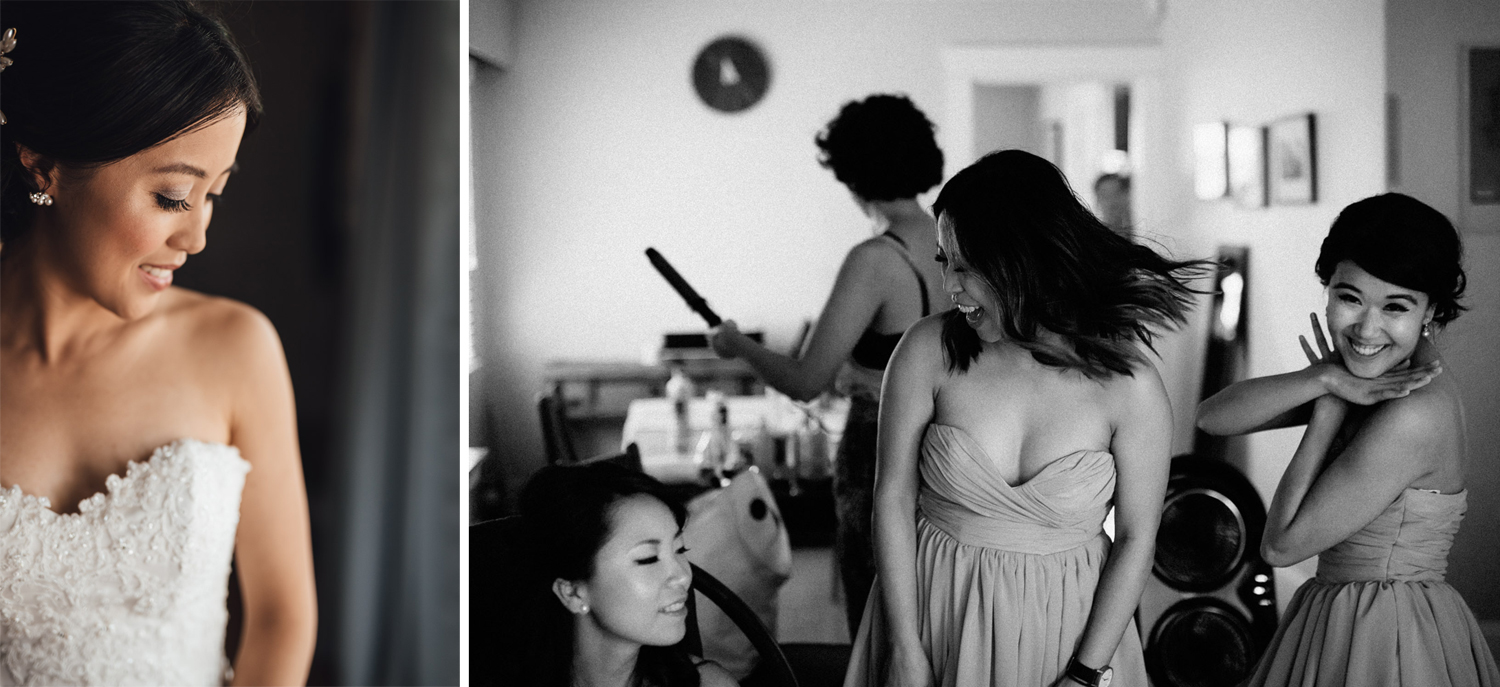 vancouver wedding photography bride getting ready in east vancouver
