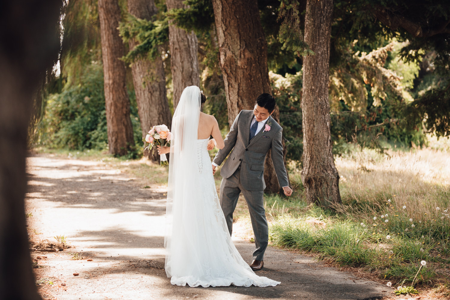 first look richmond bc wedding photography at terra nova