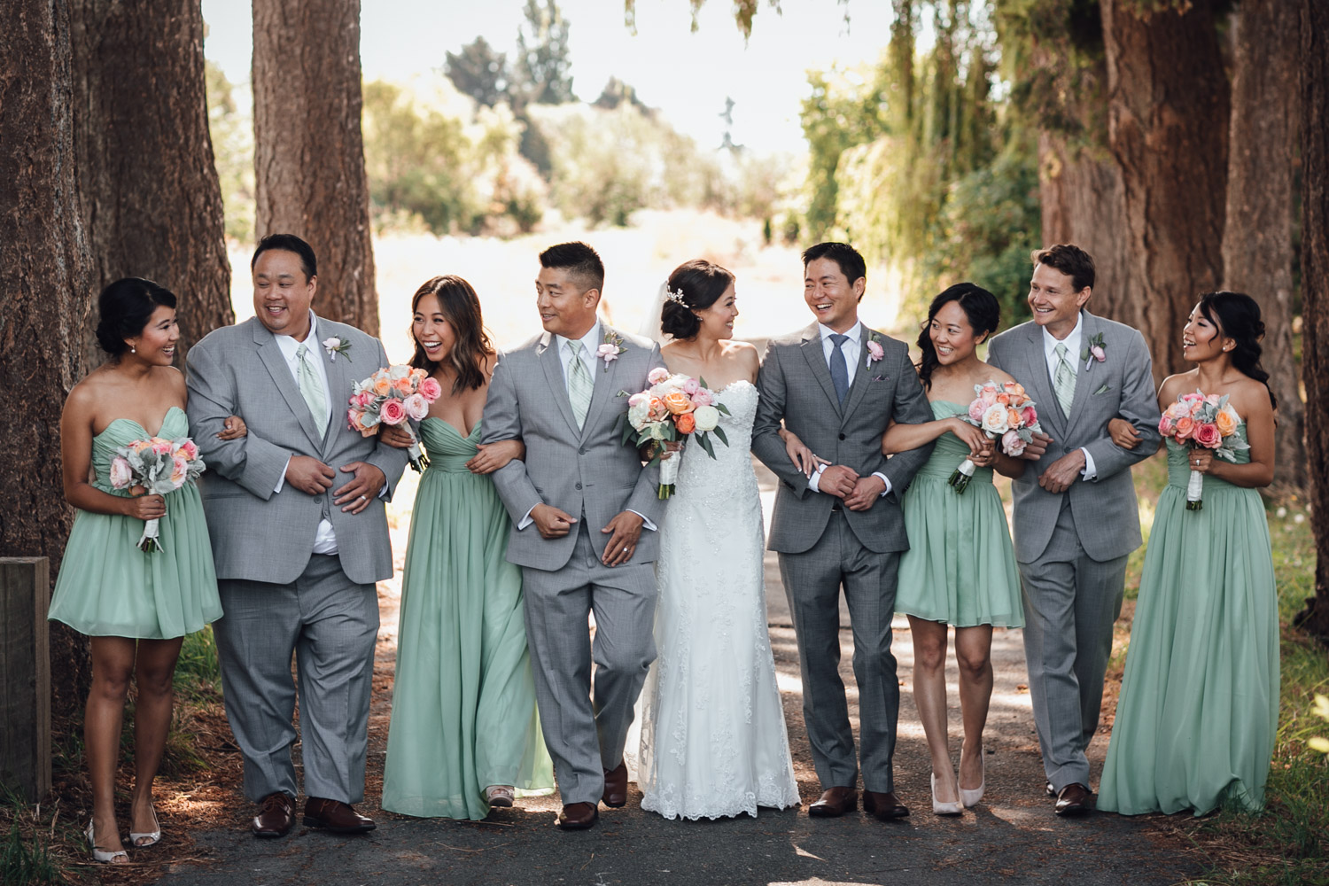 richmond wedding photography at terra nova park bridal party candid