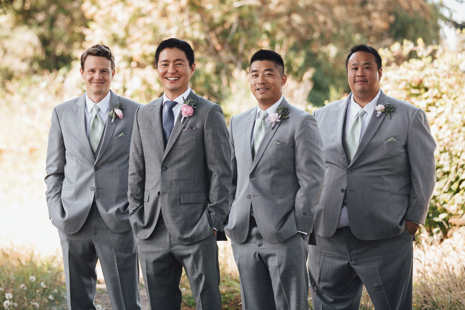groom and groomsmen at terra nova wedding richmond photography bc