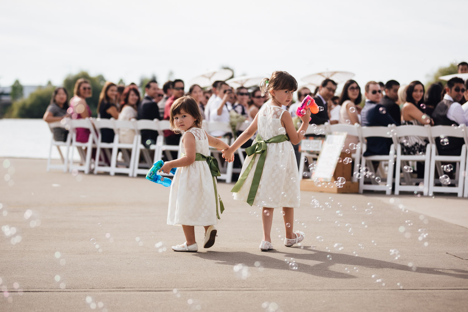 flower girls ubc boathouse water guns richmond bc wedding photography