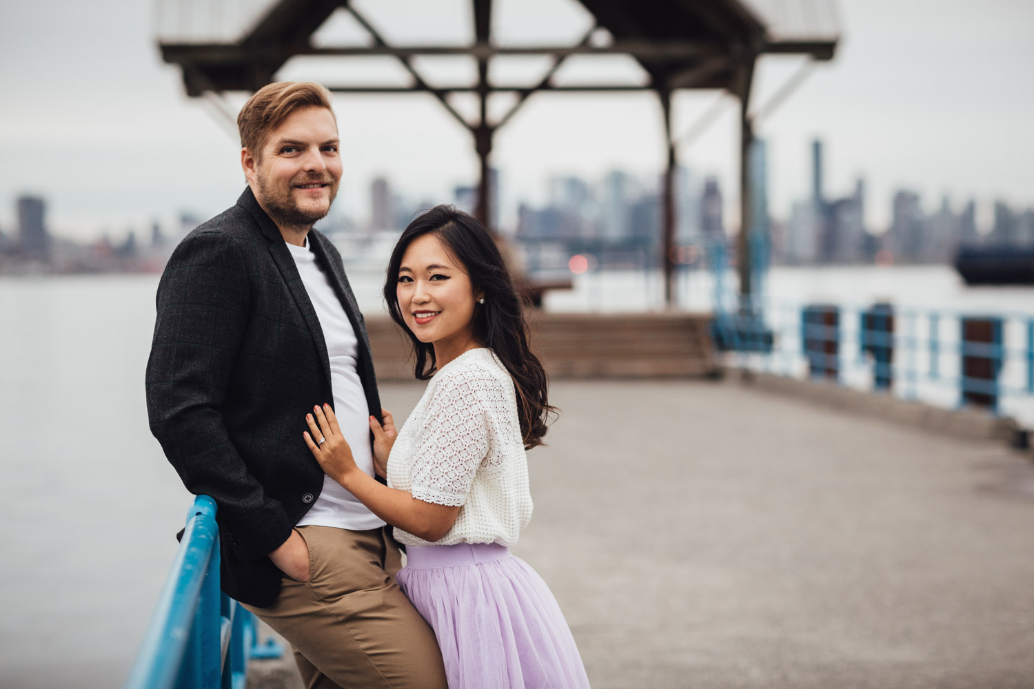 north vancouver engagement photographer at waterfront park bc
