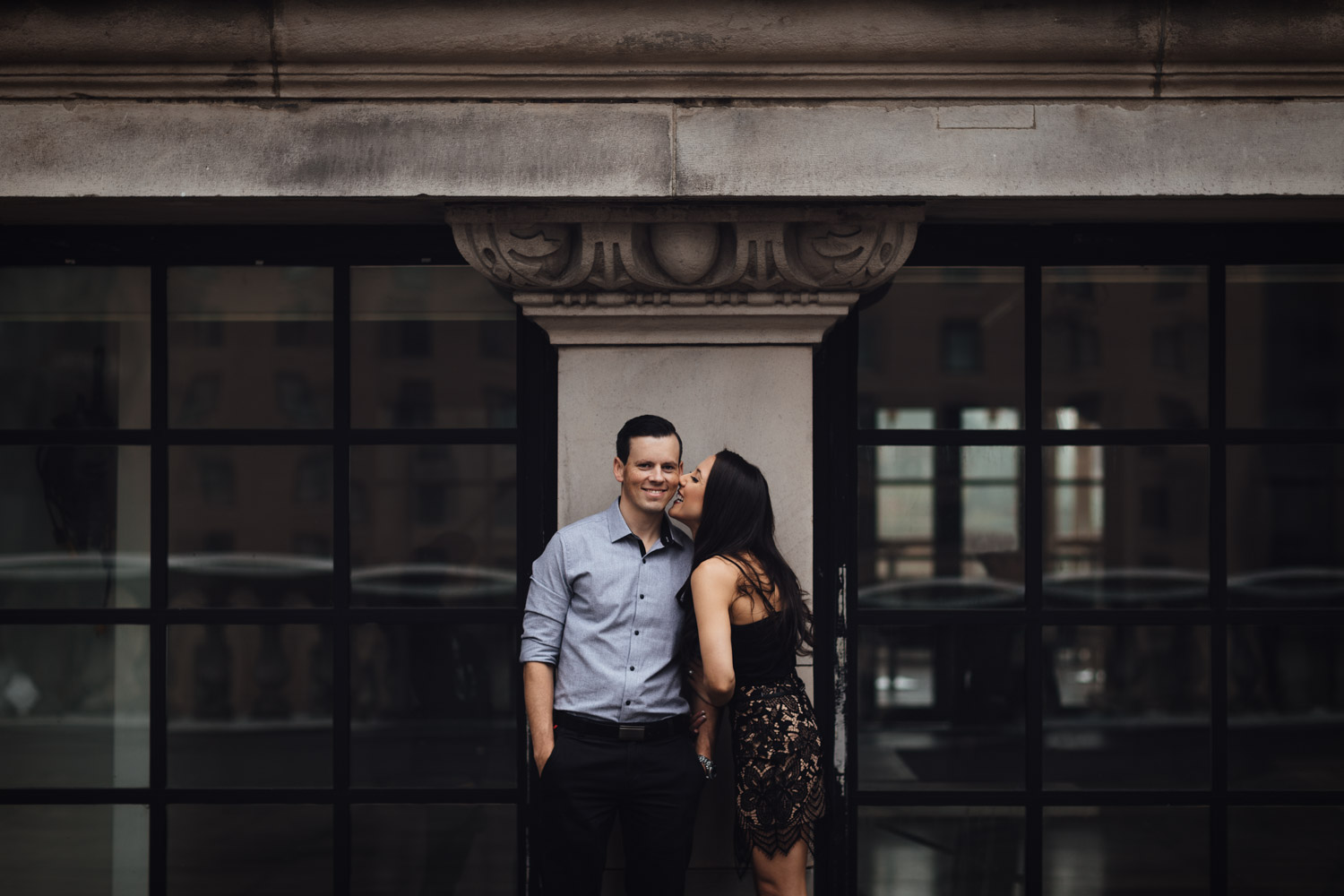 vancouver engagement photography at vancouver art gallery rooftop