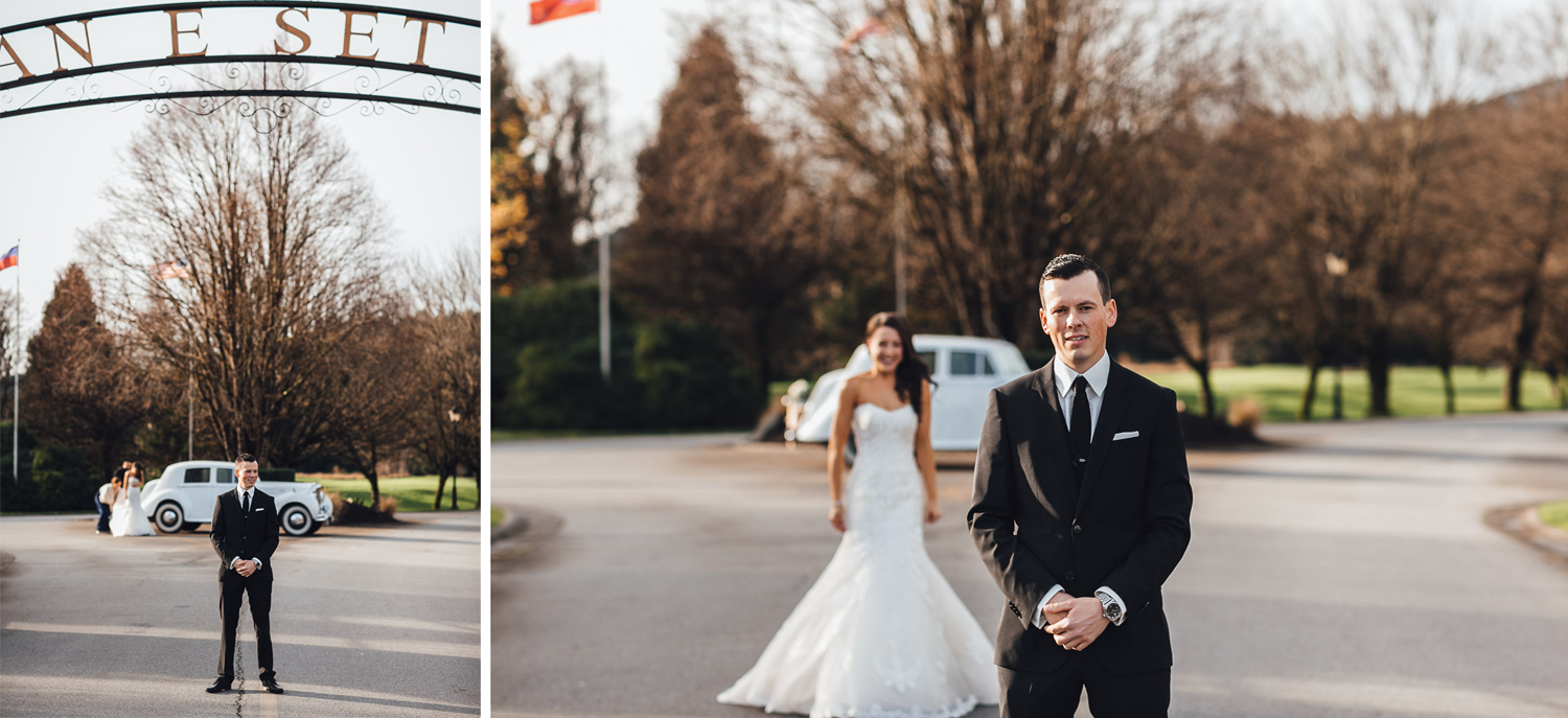 first look swaneset pitt meadows wedding photography