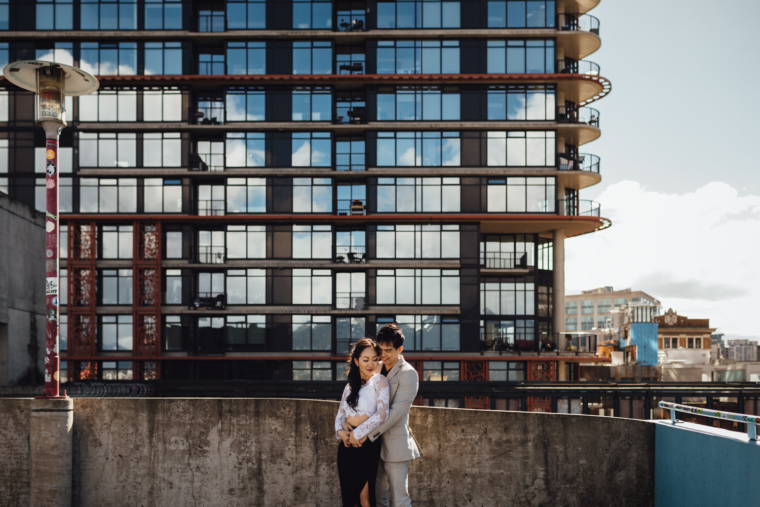 vancouver gastown engagement photography sunset