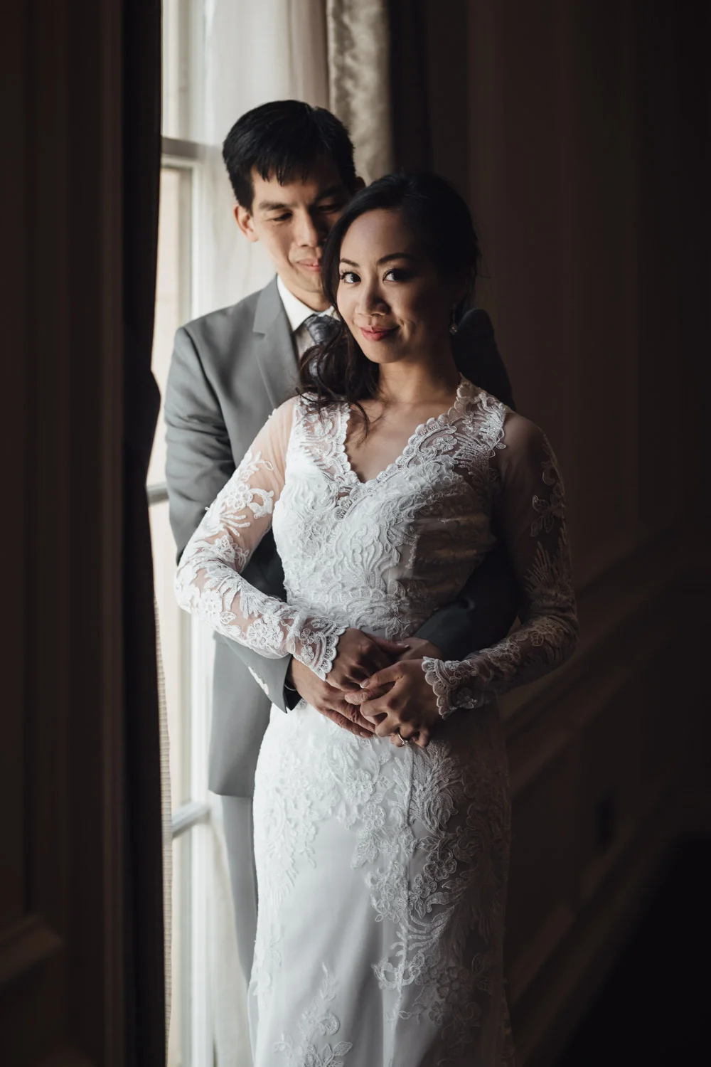 rosewood hotel georgia engagement photography spiral staircase