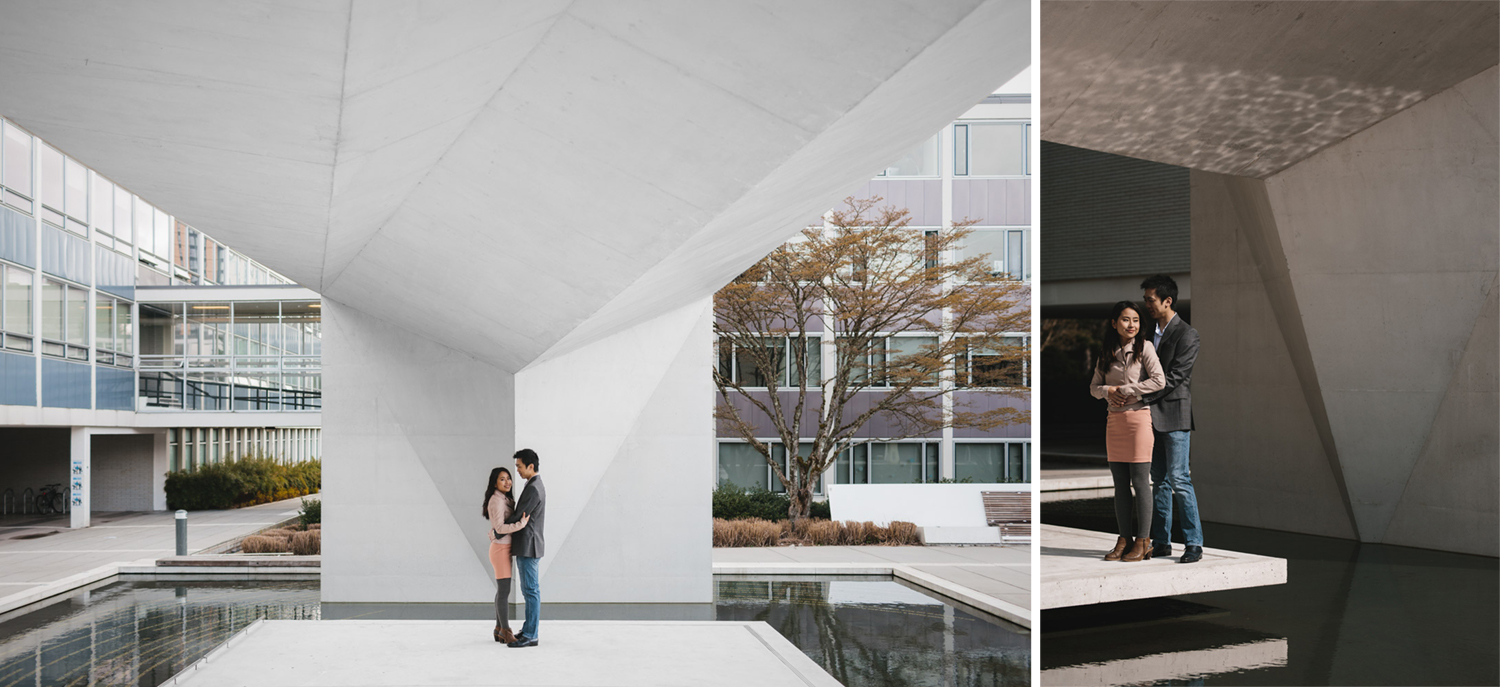 vancouver cherry blossoms at UBC in spring engagement photography