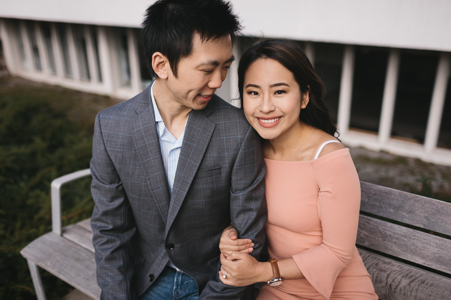 vancouver cherry blossom engagement photography at ubc