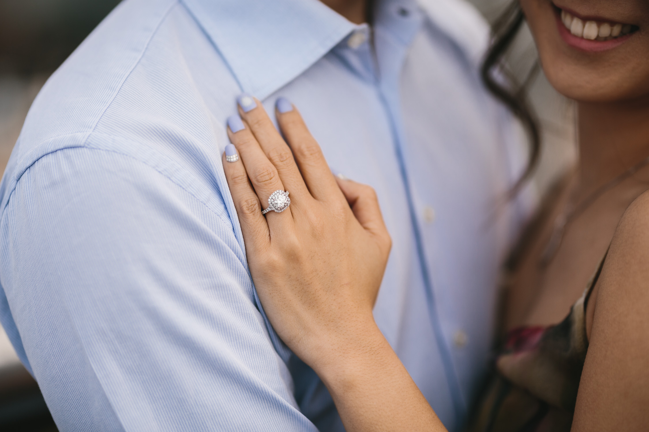 vancouver cherry blossom engagement photography ring