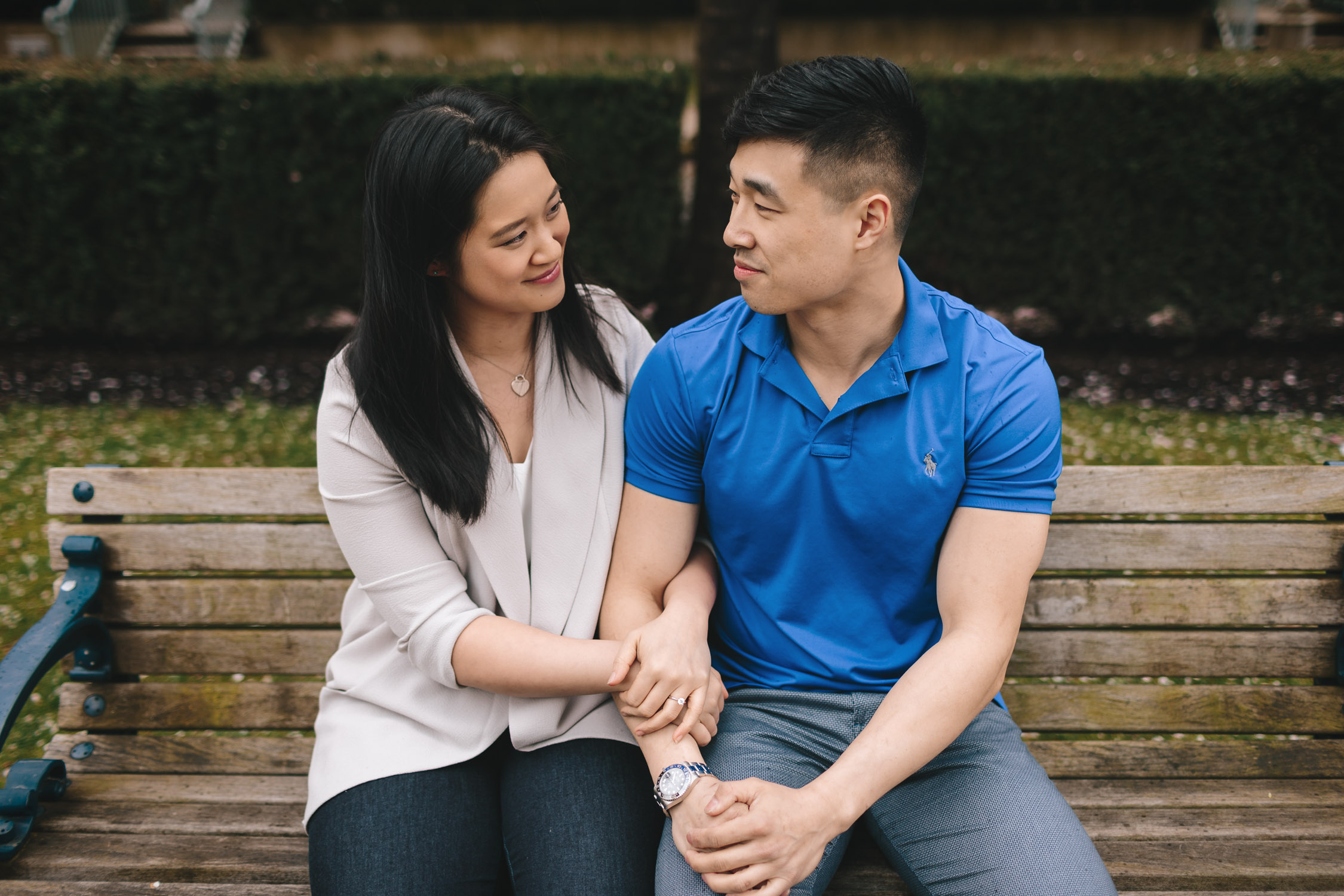 cherry blossom engagement photography north burnaby bc