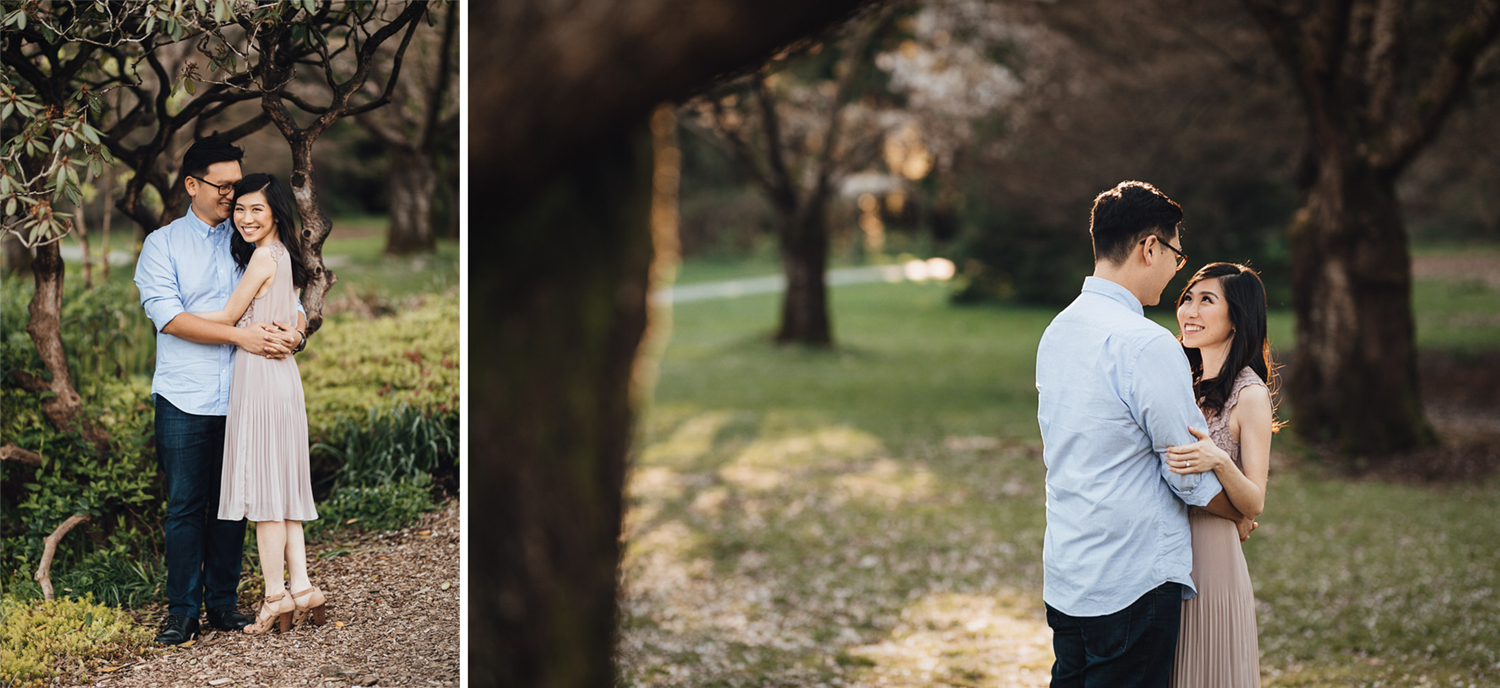 vancouver cherry blossoms engagement photography in stanley park