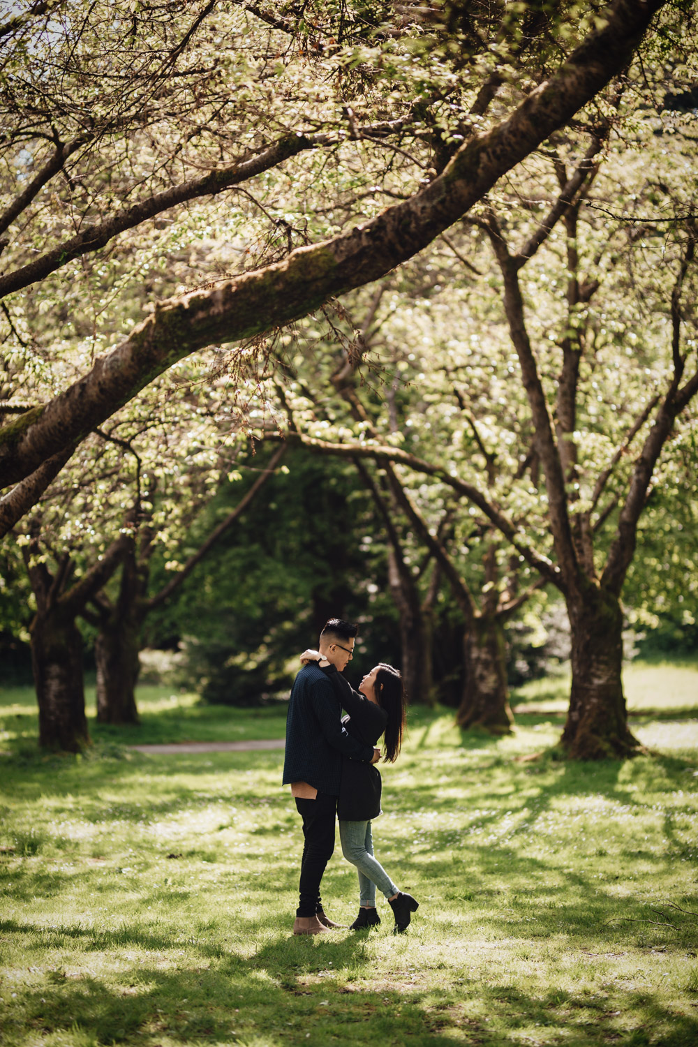 rose garden stanley park engagement photography