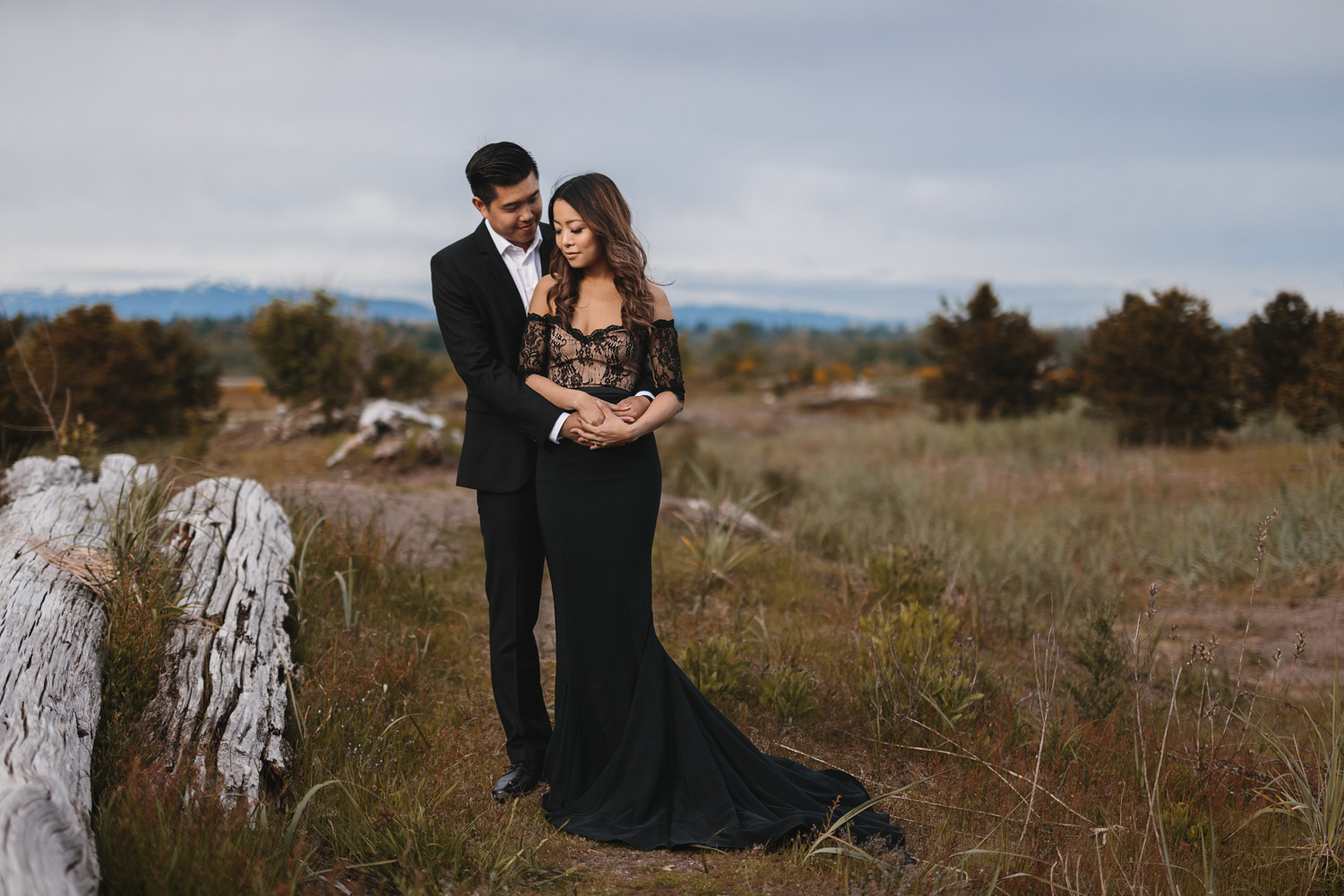 iona beach sunset engagement photography in richmond bc