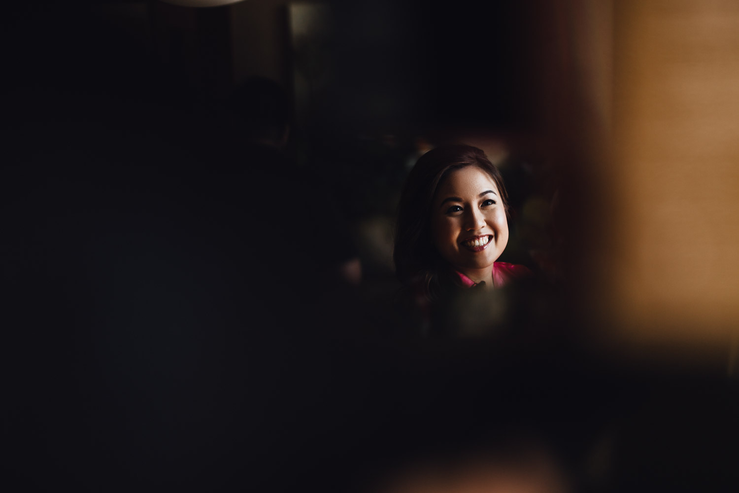 bride smiling candid river rock casino hotel wedding photographer richmond bc