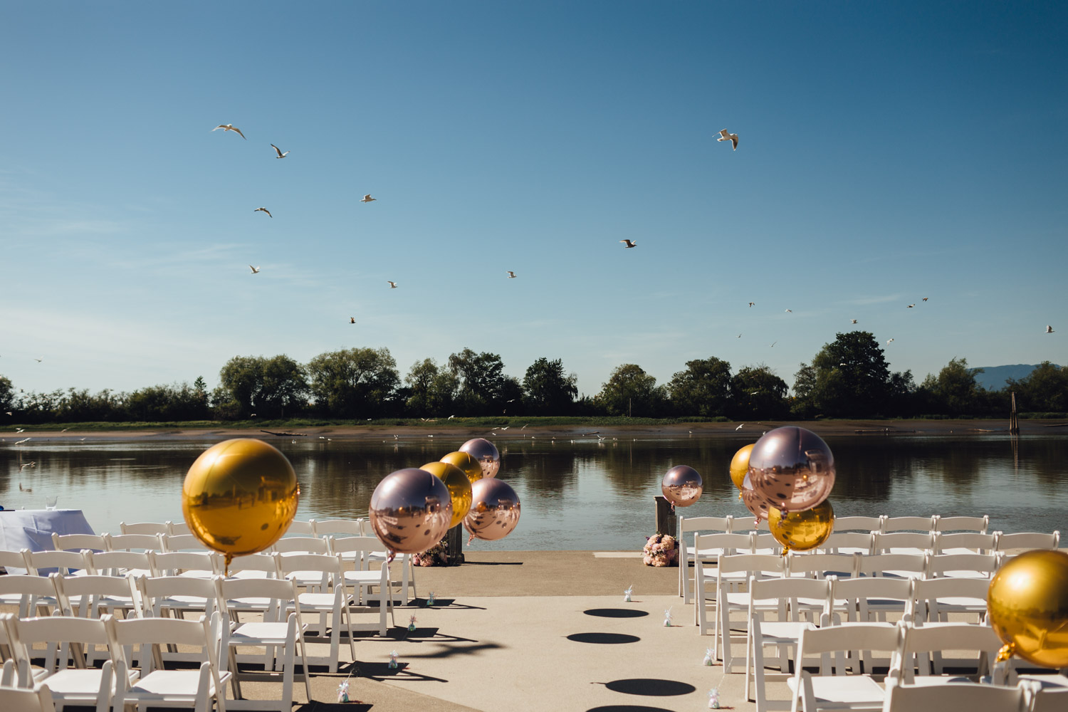 ubc boathouse wedding photography ceremony dock summer