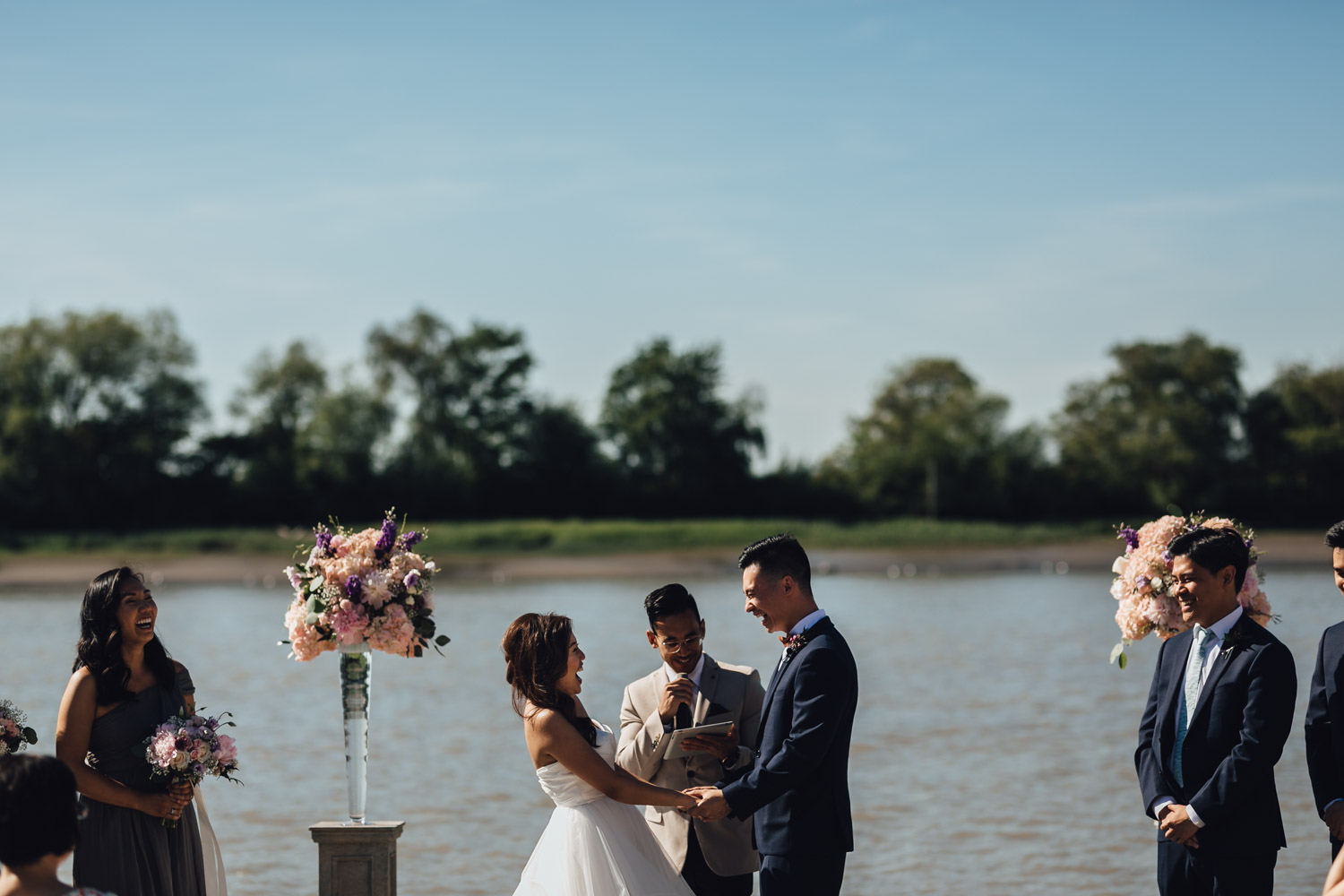 ubc boathouse wedding photography ceremony dock summer