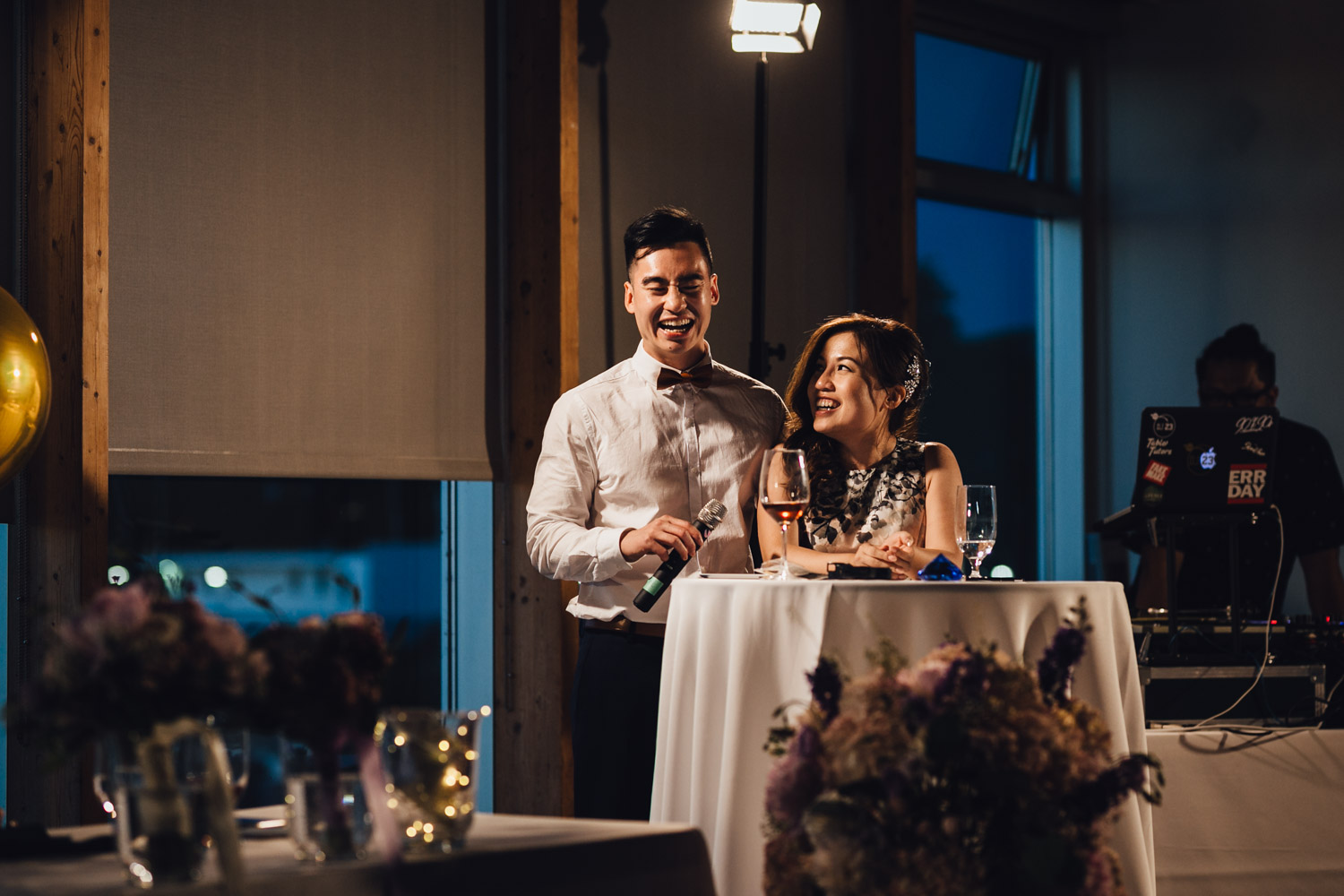 ubc boathouse wedding sunset reception photography bc