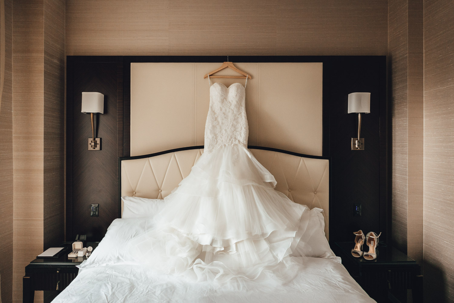 vancouver wedding photographer at rosewood hotel georgia wedding dress vsco