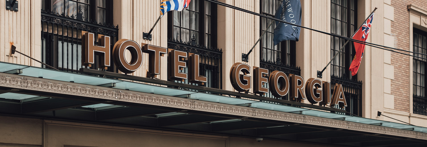 Rosewood Hotel Georgia Vancouver wedding photography sinage