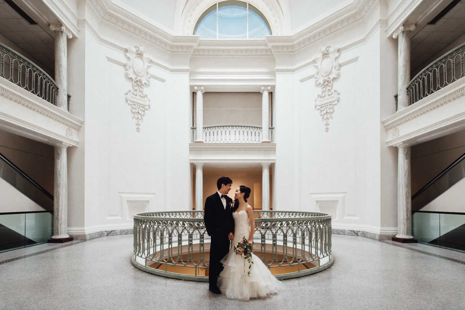 vancouver art gallery wedding photography bride groom portraits