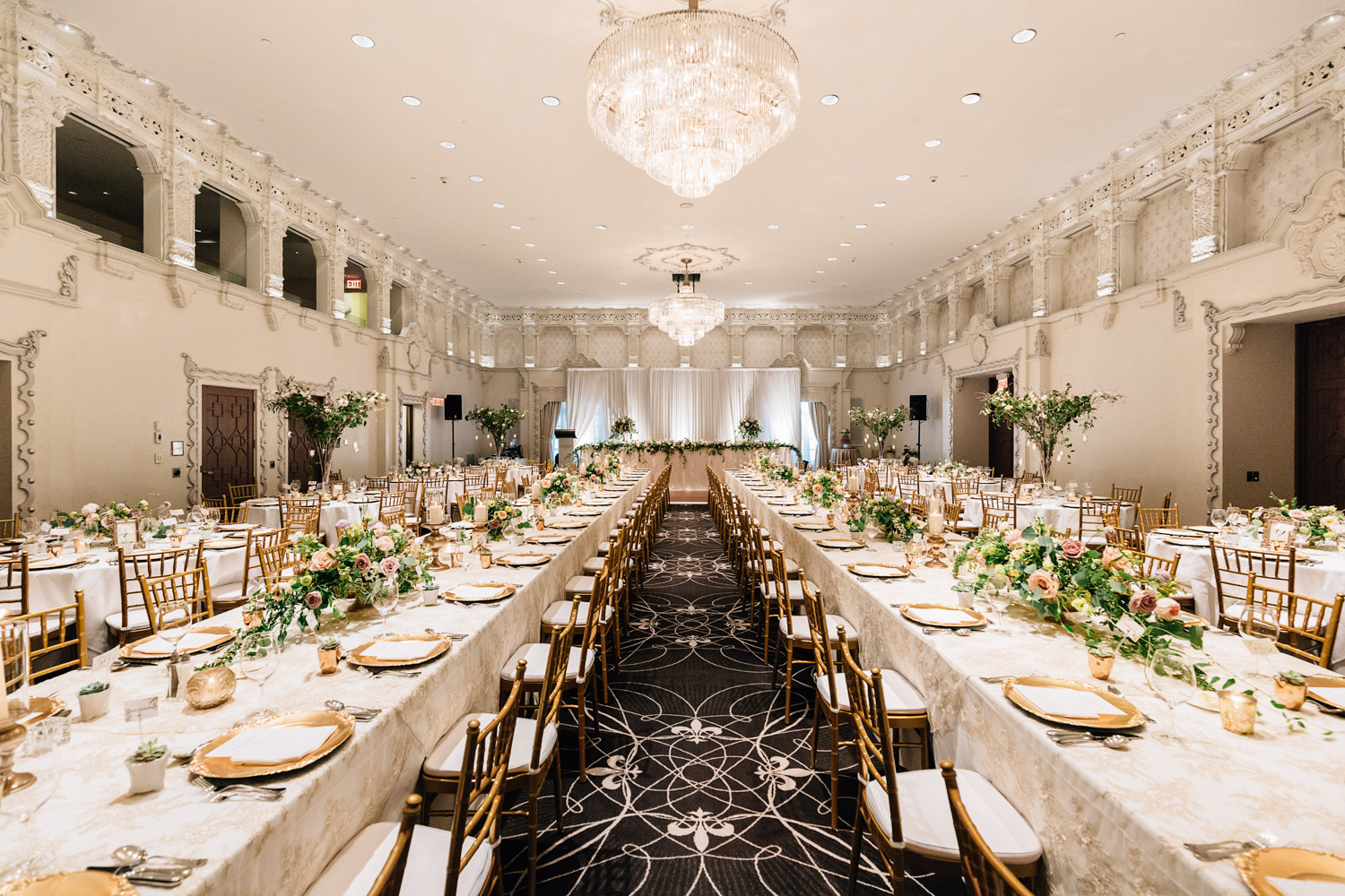 rosewood hotel georgia spanish ballroom wedding reception photography vancouver