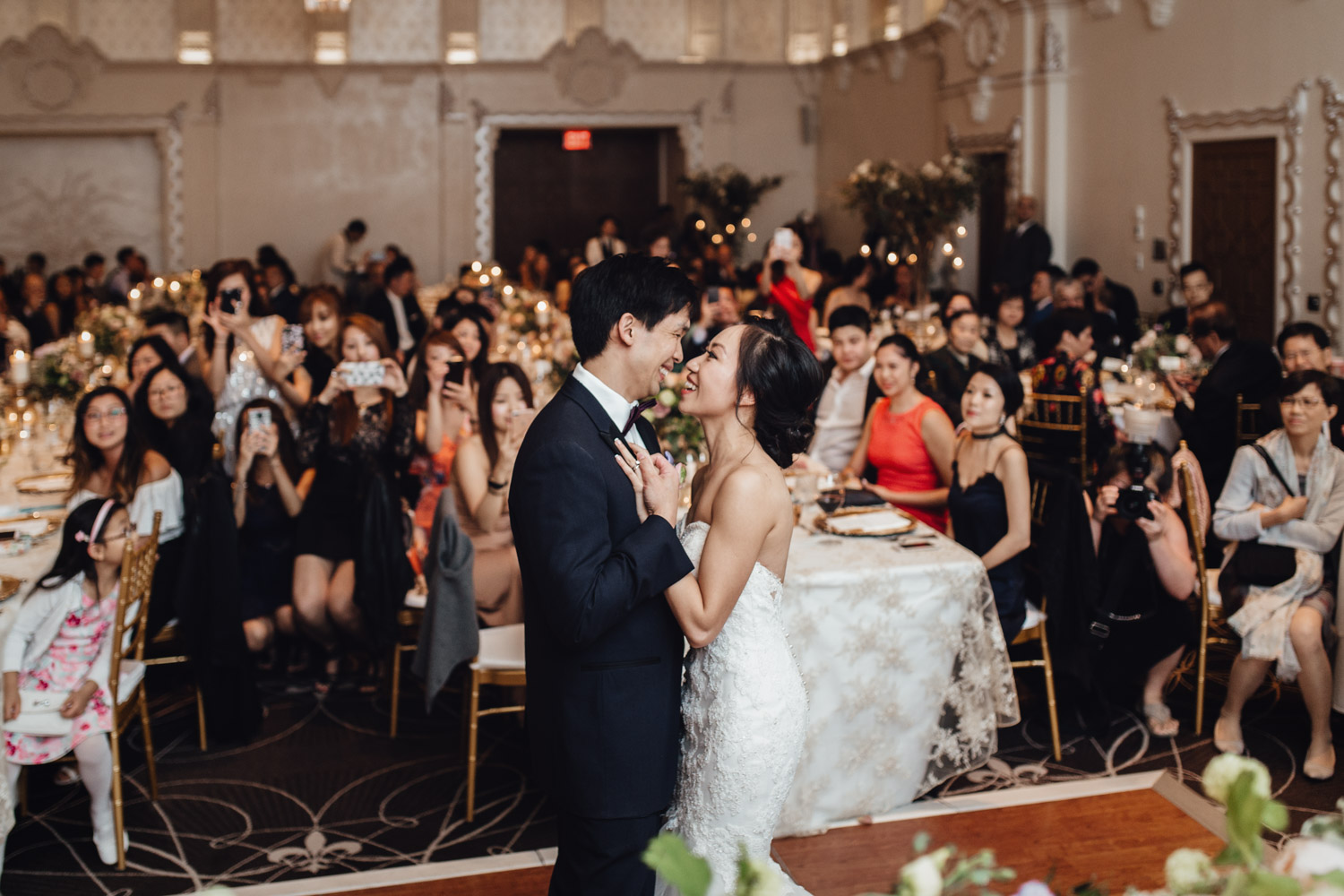 rosewood hotel georgia spanish ballroom wedding reception photography vancouver