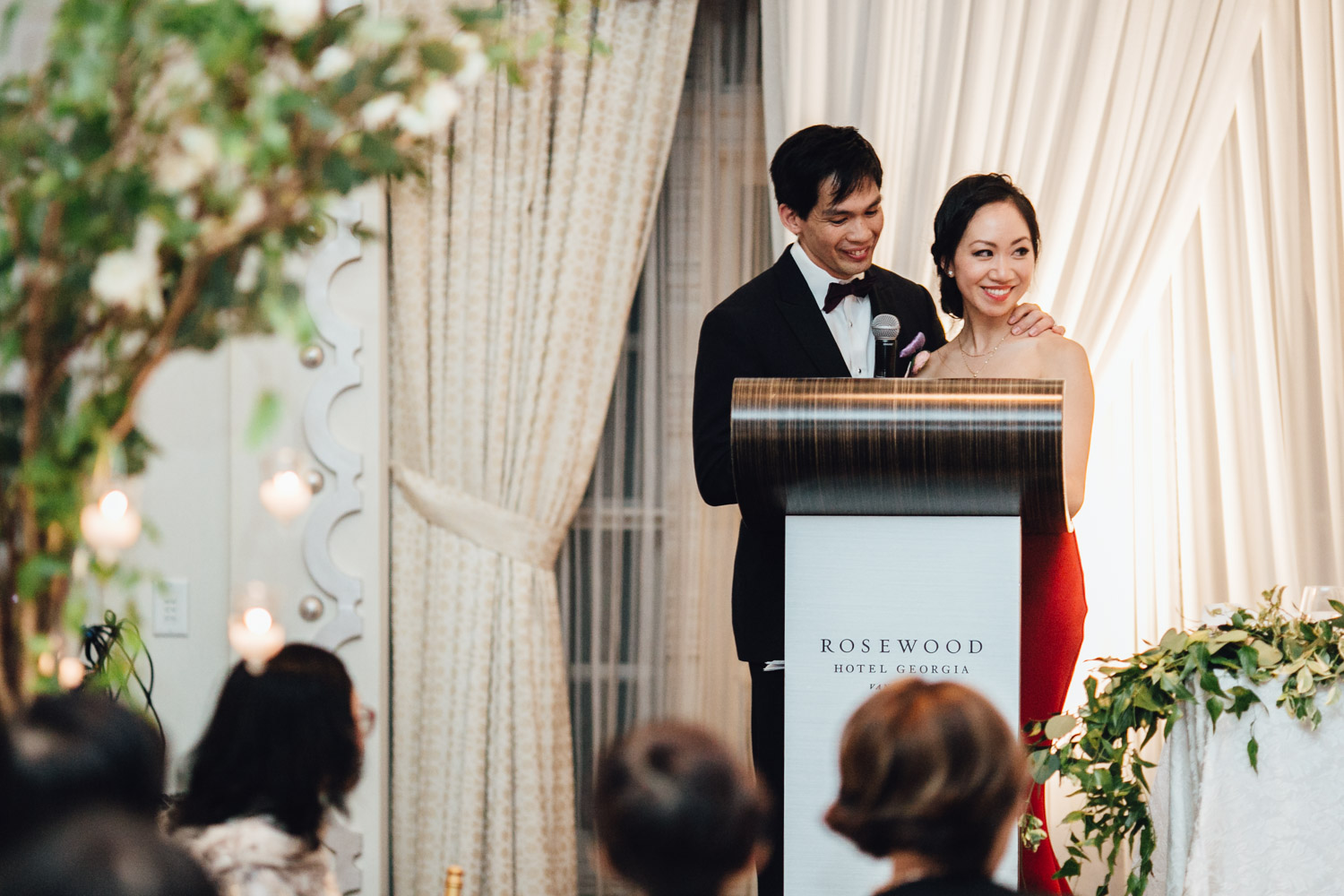 rosewood hotel georgia spanish ballroom wedding reception photography vancouver