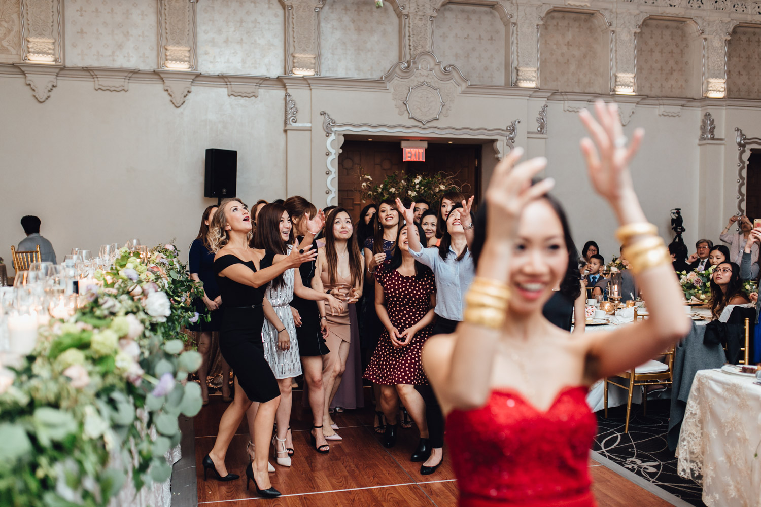 rosewood hotel georgia spanish ballroom wedding reception photography vancouver
