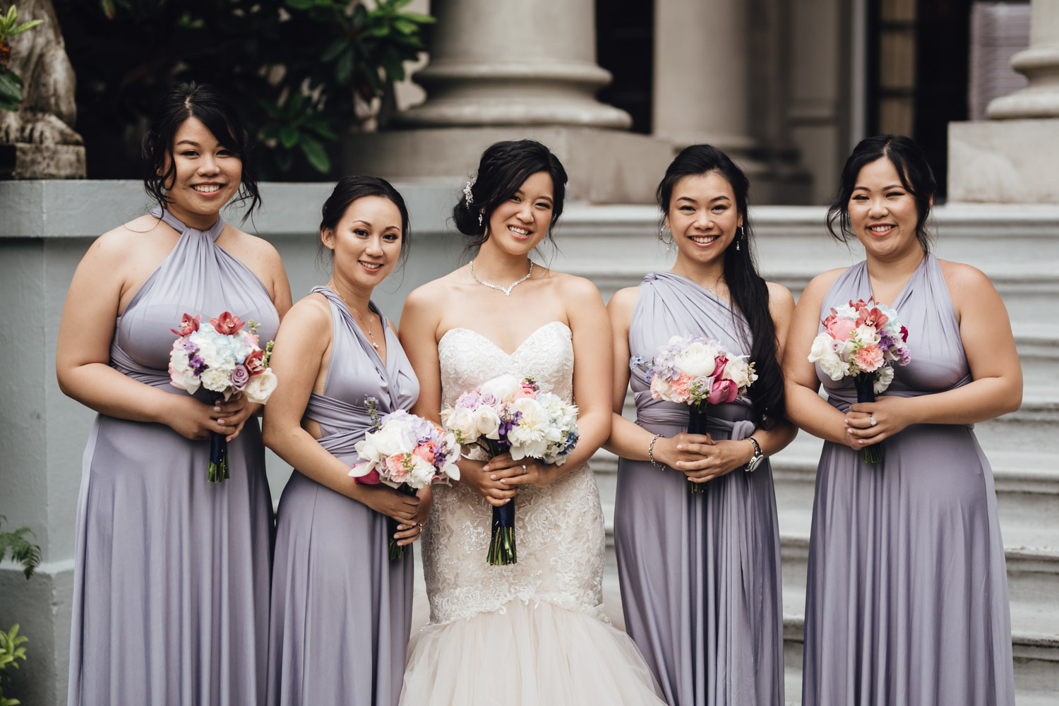 bridal party portrait bridesmaid at university women's club of vancouver