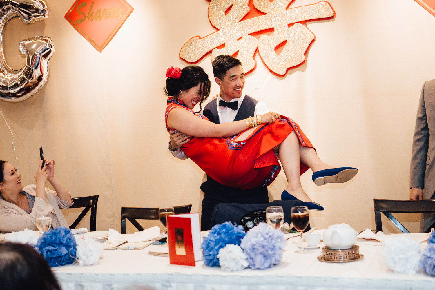 chinese wedding reception photography at kirin restaurant in new westminster