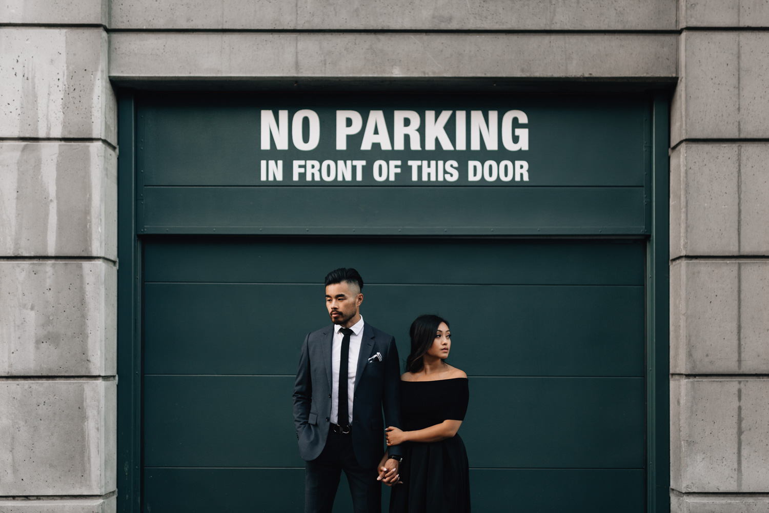 gastown vancouver engagement photography during sunset bc