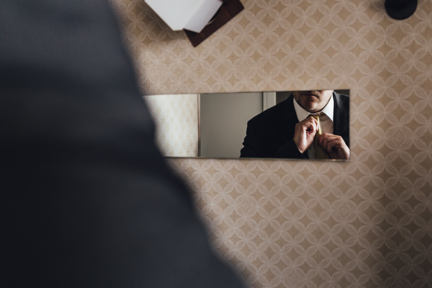 groom getting ready wedding photography