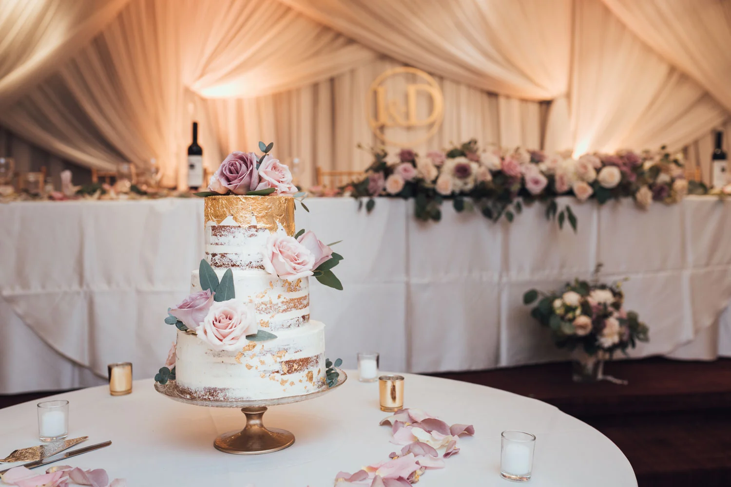 continental seafood restaurant wedding reception photography wedding cake bc