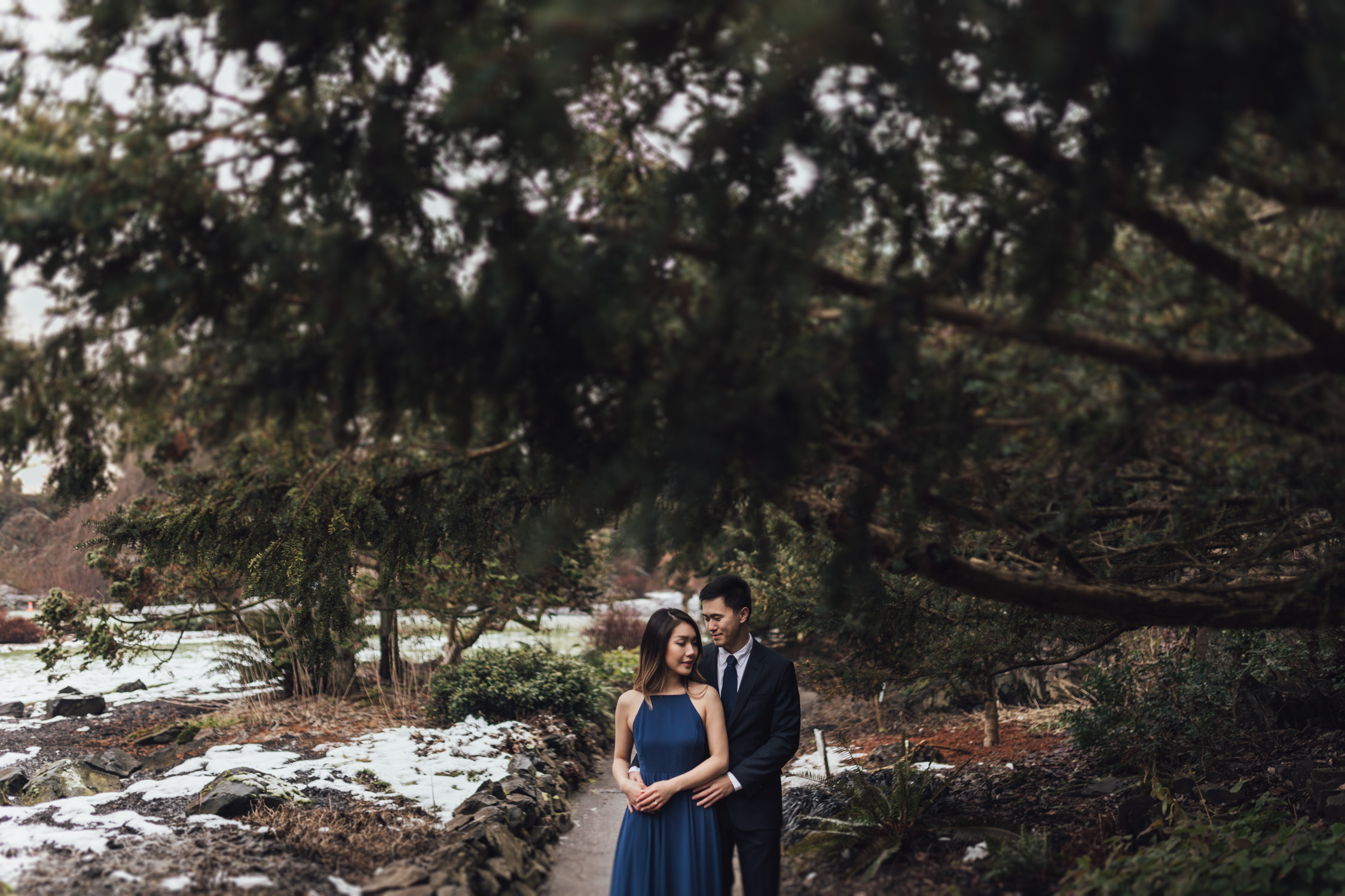 queen elizabeth park winter engagement photography photos vancouver bc