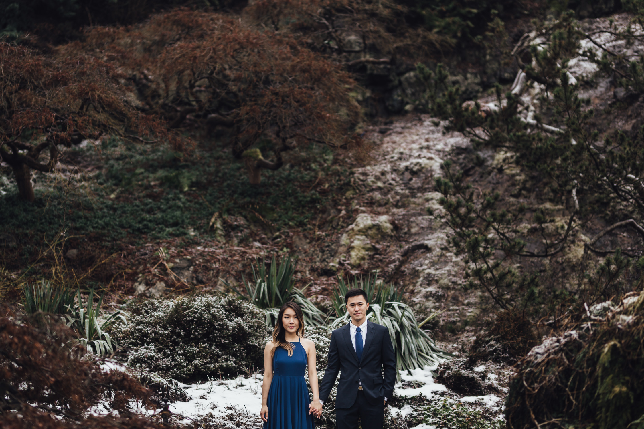 queen elizabeth park winter engagement photography photos vancouver bc